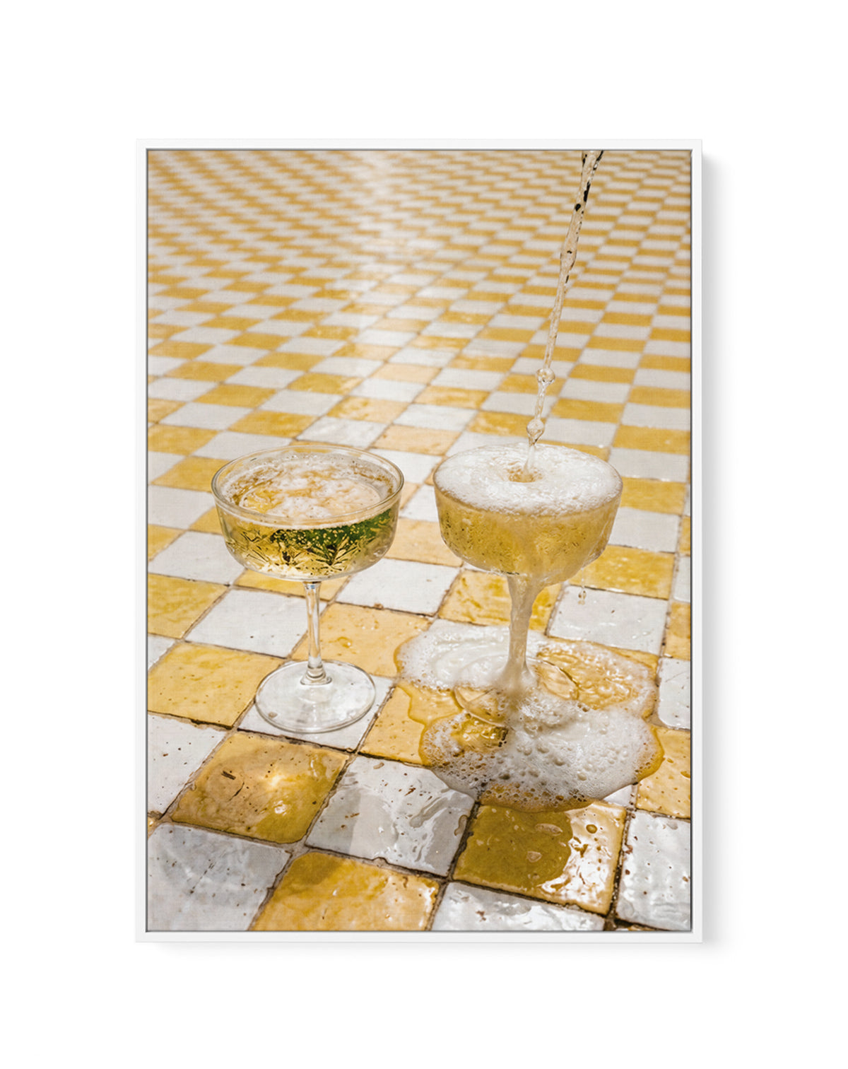 Summer Sips | Framed Canvas Art Print