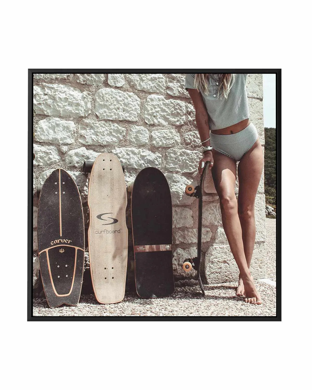 Summer Skating by Marina Brisset | Framed Canvas Art Print from Olive et Oriel where you can shop wallpaper and artworks online