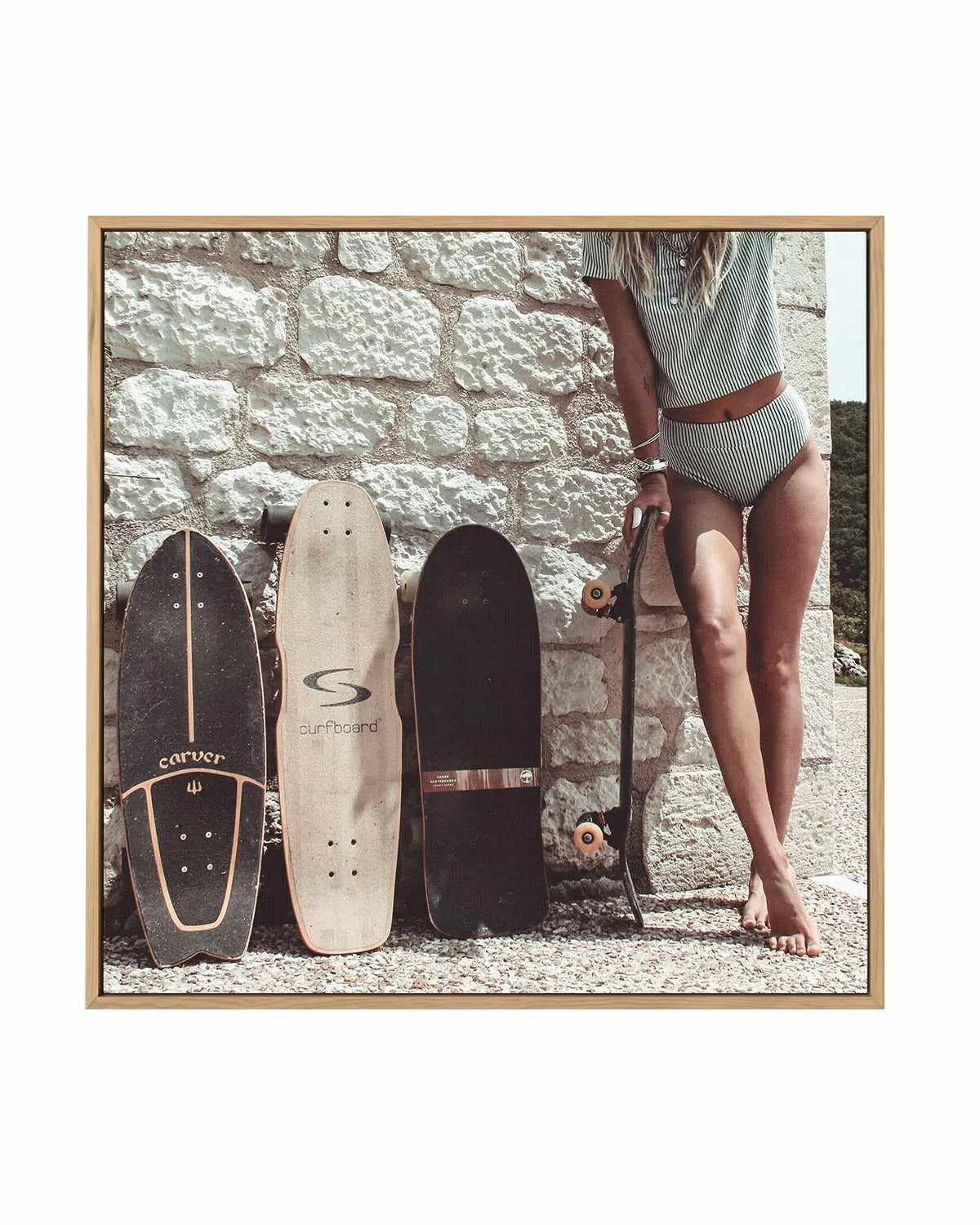 Summer Skating by Marina Brisset | Framed Canvas Art Print from Olive et Oriel where you can shop wallpaper and artworks online