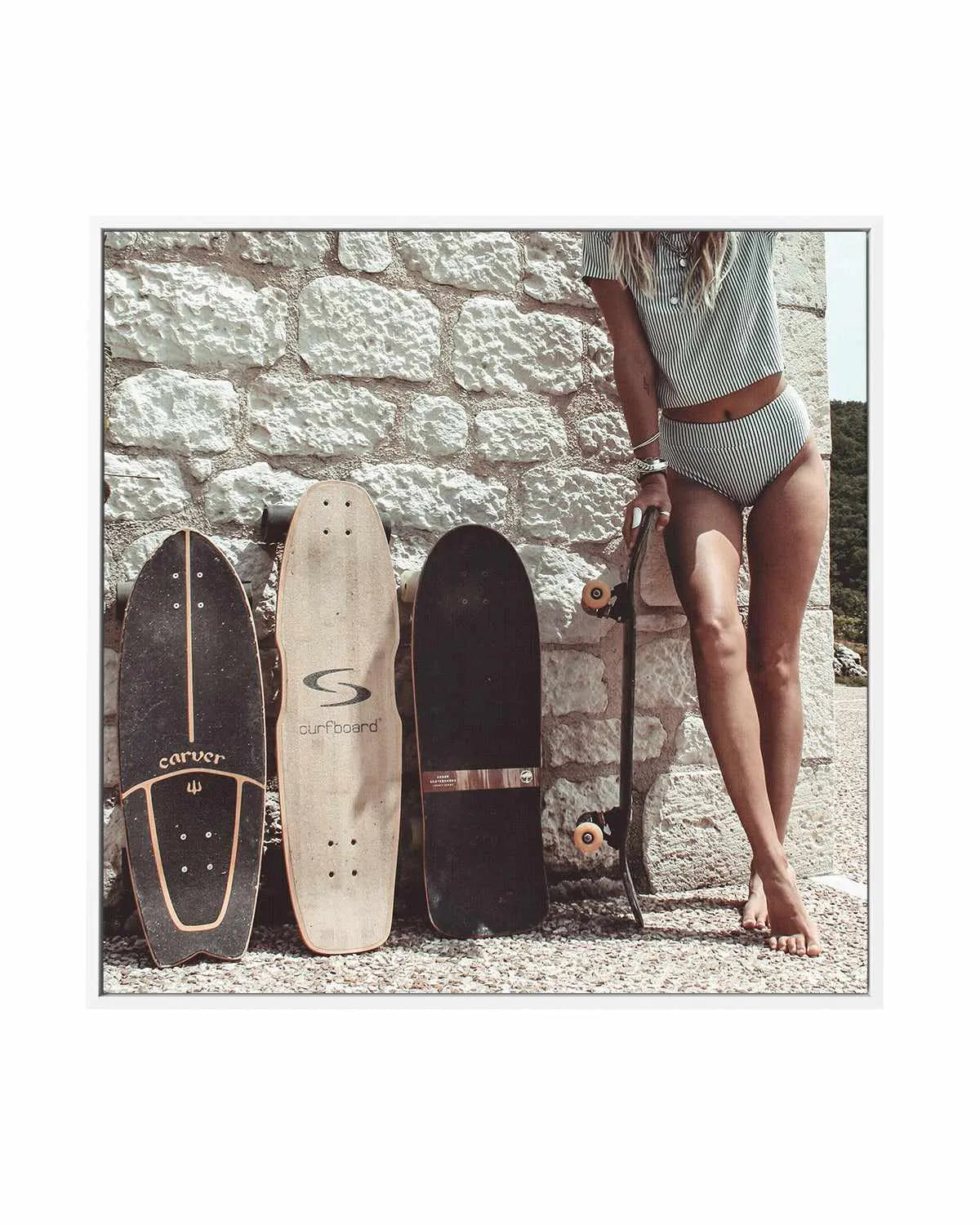 Summer Skating by Marina Brisset | Framed Canvas Art Print from Olive et Oriel where you can shop wallpaper and artworks online