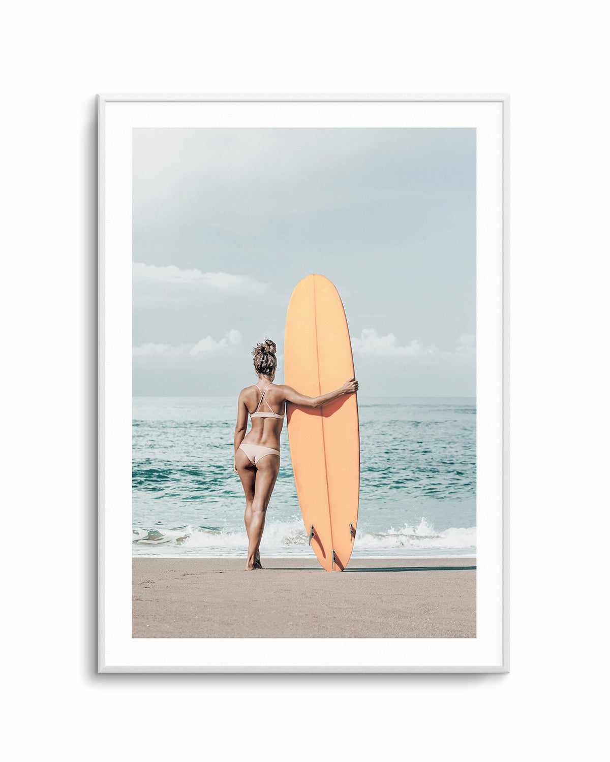 Summer Surf Check Art Print