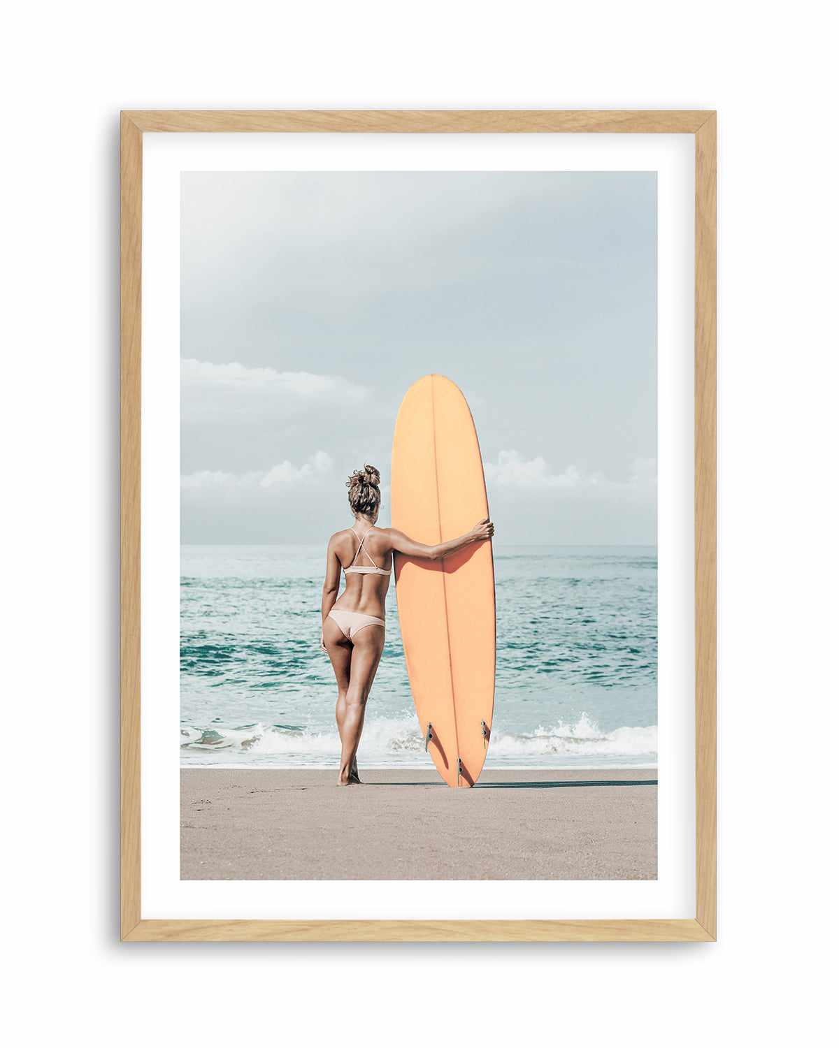 Summer Surf Check Art Print