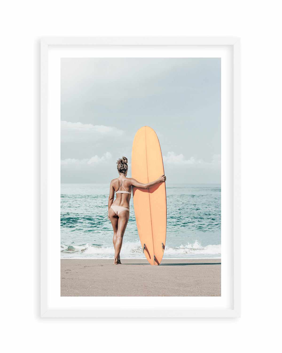 Summer Surf Check Art Print