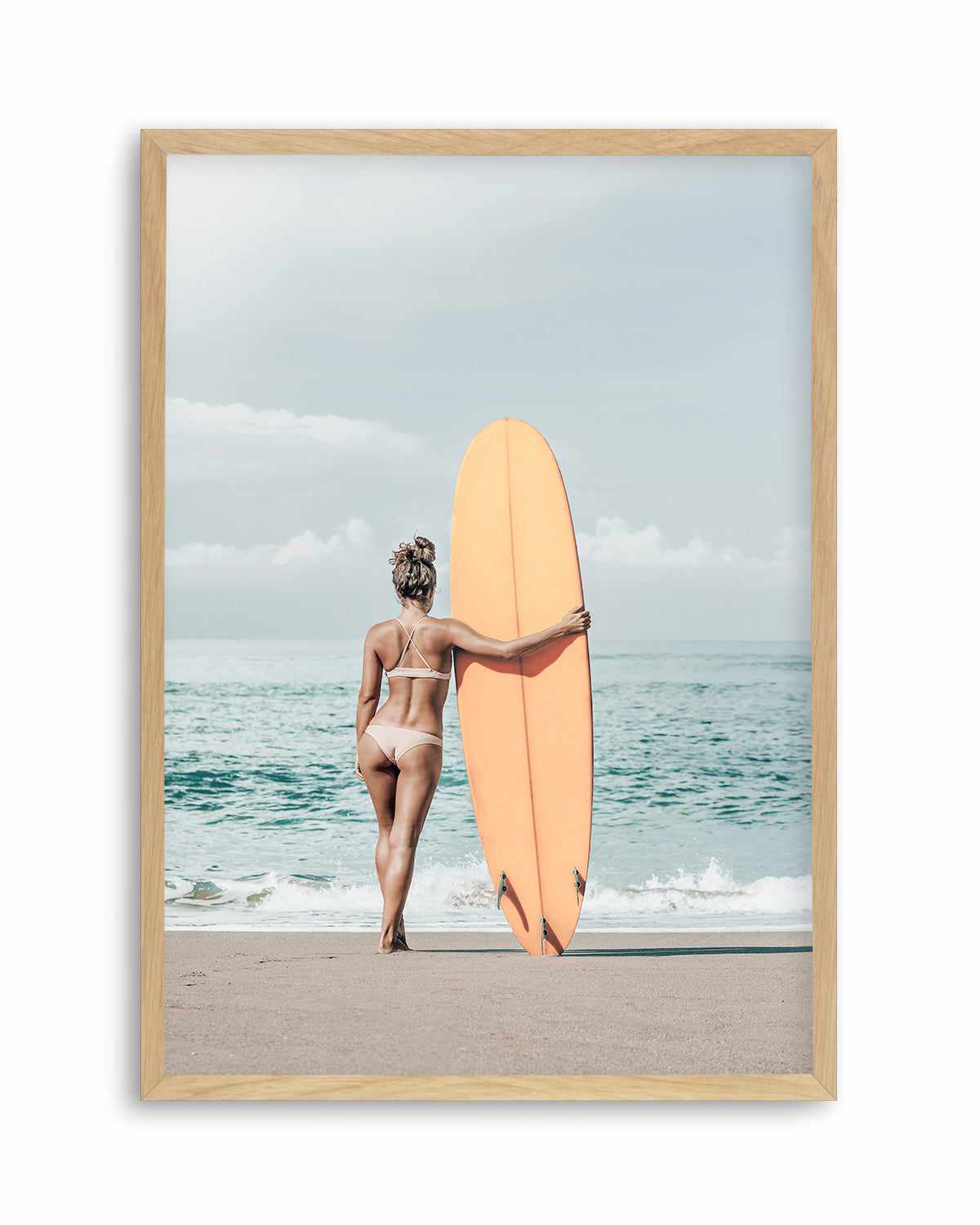 Summer Surf Check Art Print