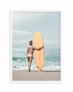 Summer Surf Check Art Print