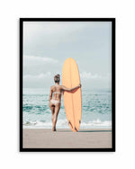 Summer Surf Check Art Print