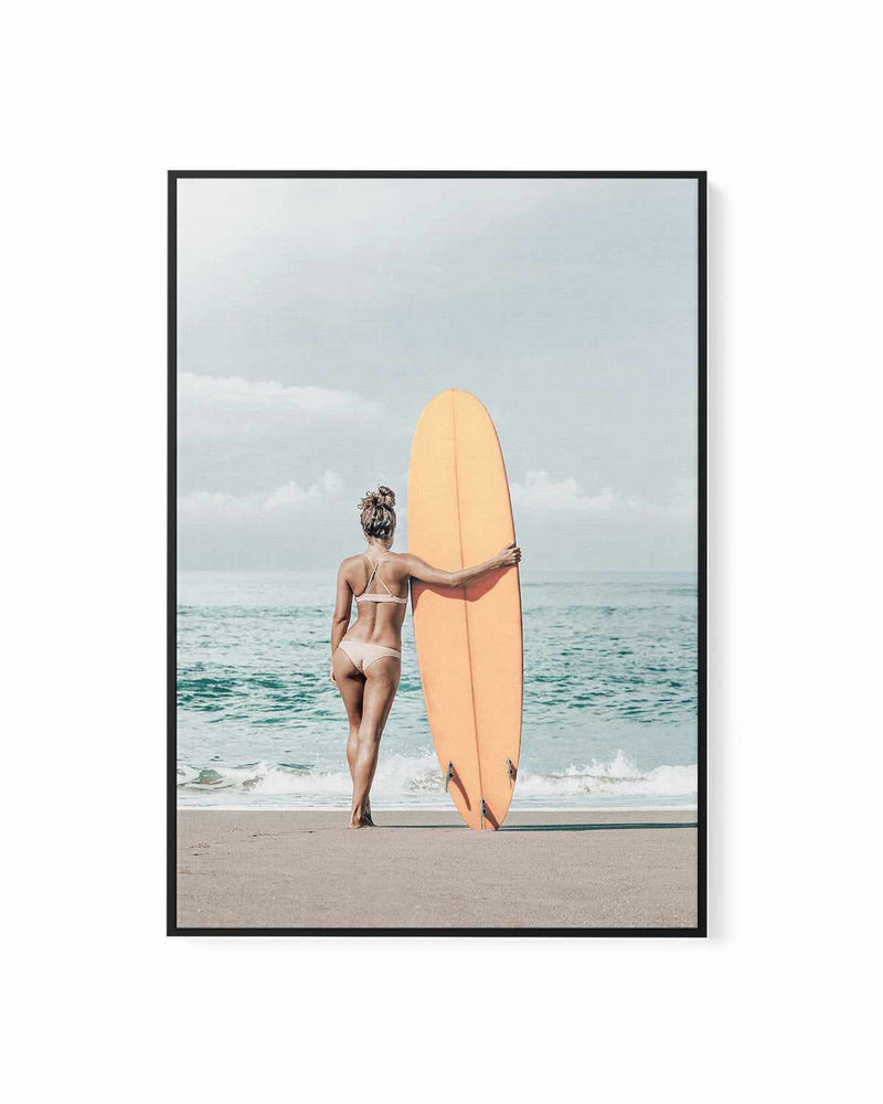 Summer Surf Check | Framed Canvas Art Print