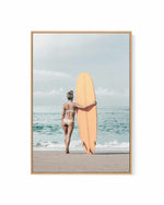 Summer Surf Check | Framed Canvas Art Print