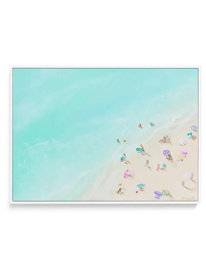 Summer in Manly by Belinda Stone | Framed Canvas-CANVAS-You can shop wall art online with Olive et Oriel for everything from abstract art to fun kids wall art. Our beautiful modern art prints and canvas art are available from large canvas prints to wall art paintings and our proudly Australian artwork collection offers only the highest quality framed large wall art and canvas art Australia - You can buy fashion photography prints or Hampton print posters and paintings on canvas from Olive et Ori