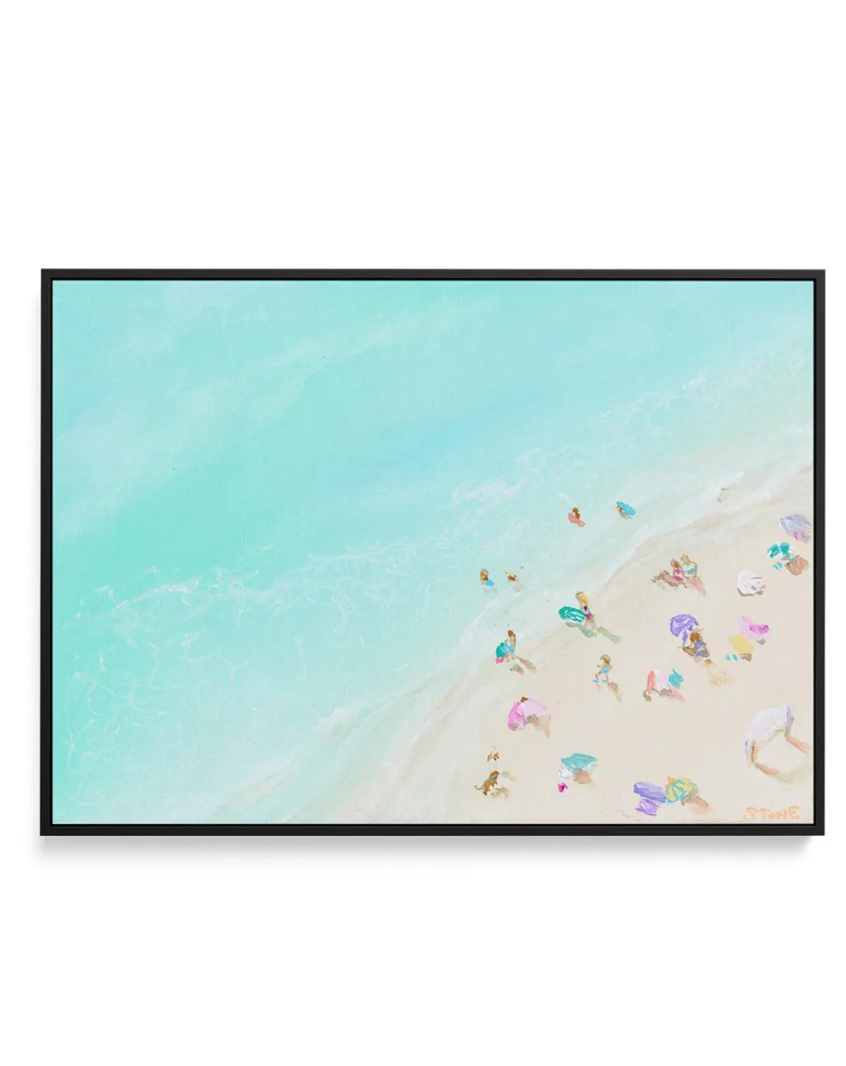 Summer in Manly by Belinda Stone | Framed Canvas-CANVAS-You can shop wall art online with Olive et Oriel for everything from abstract art to fun kids wall art. Our beautiful modern art prints and canvas art are available from large canvas prints to wall art paintings and our proudly Australian artwork collection offers only the highest quality framed large wall art and canvas art Australia - You can buy fashion photography prints or Hampton print posters and paintings on canvas from Olive et Ori