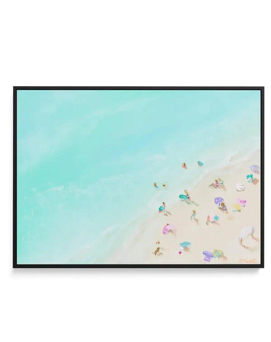 Summer in Manly by Belinda Stone | Framed Canvas-CANVAS-You can shop wall art online with Olive et Oriel for everything from abstract art to fun kids wall art. Our beautiful modern art prints and canvas art are available from large canvas prints to wall art paintings and our proudly Australian artwork collection offers only the highest quality framed large wall art and canvas art Australia - You can buy fashion photography prints or Hampton print posters and paintings on canvas from Olive et Ori