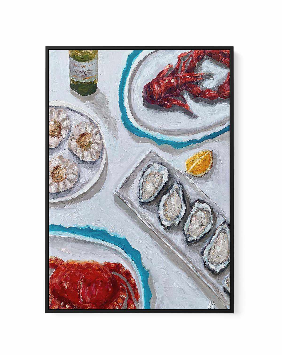 Summer Lunch by Jess Martin | Framed Canvas Art Print