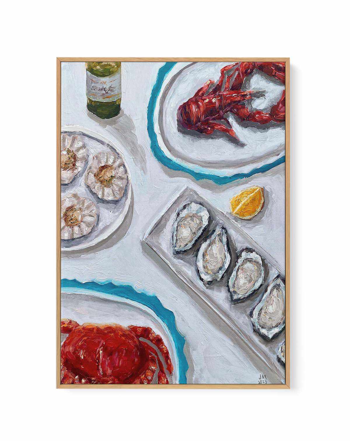 Summer Lunch by Jess Martin | Framed Canvas Art Print