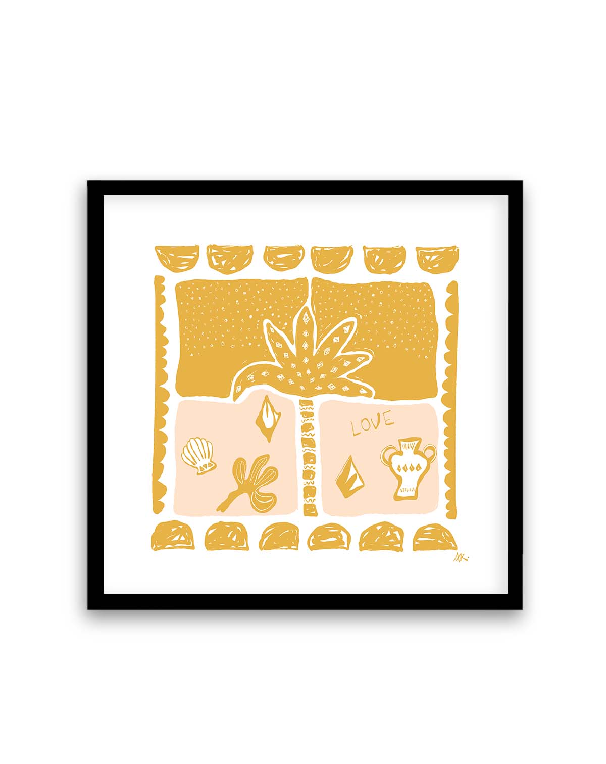 Summer Nights Peach Golden by Anne Korako | Art Print