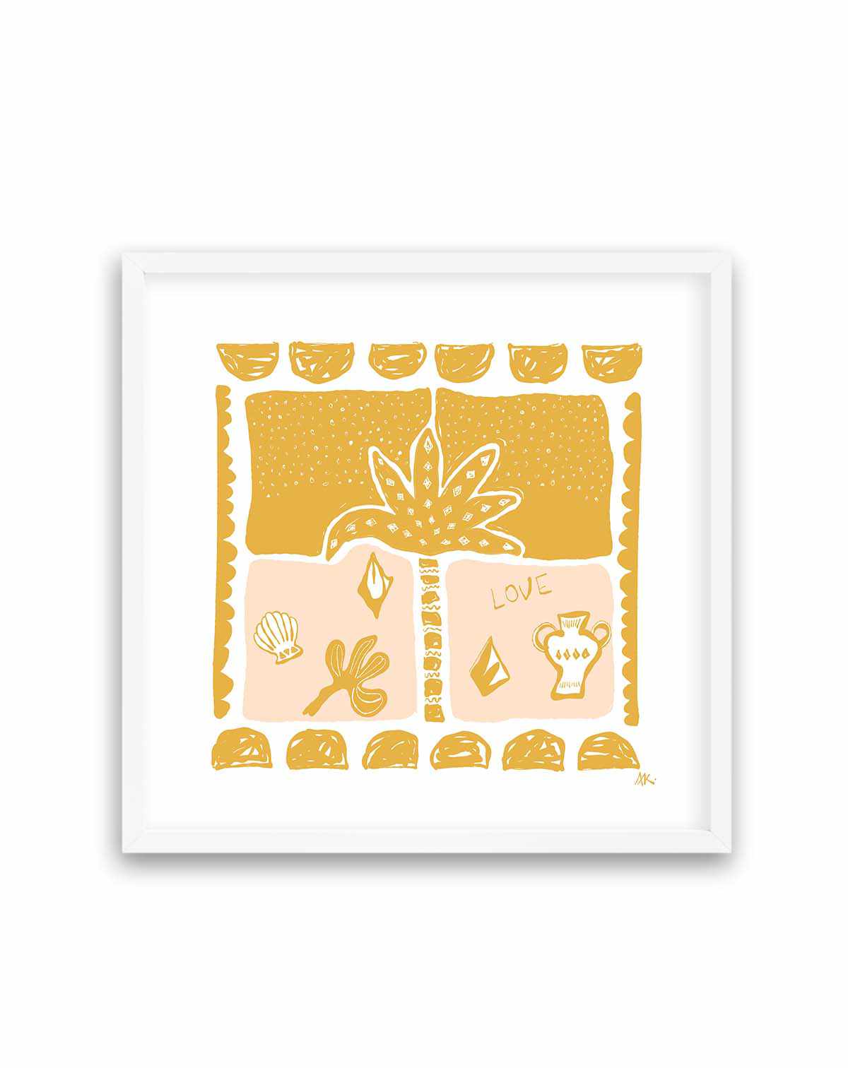 Summer Nights Peach Golden by Anne Korako | Art Print