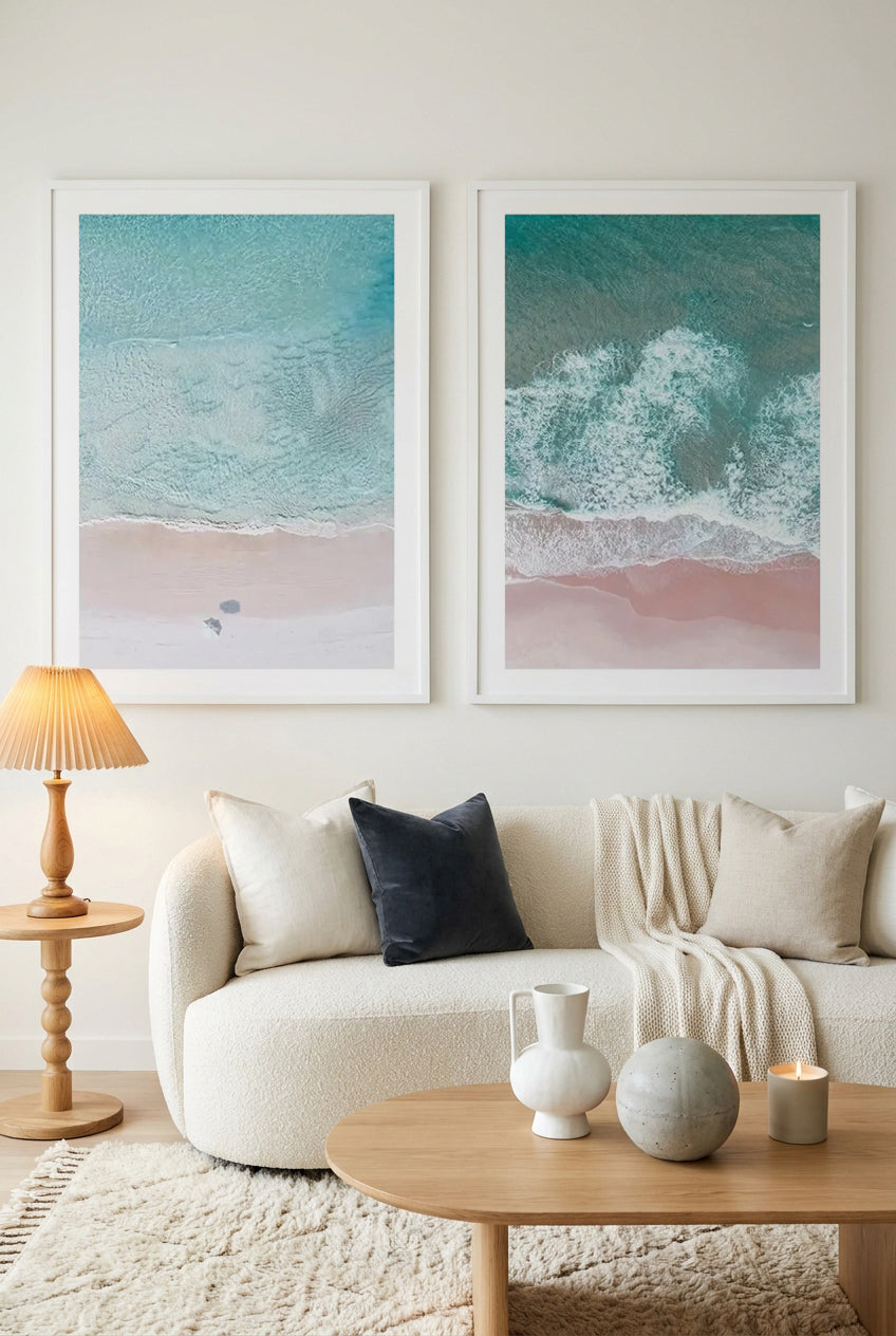 Summer Days Esperance & Beach Days Art Print Set of 2 | Matching Wall Art