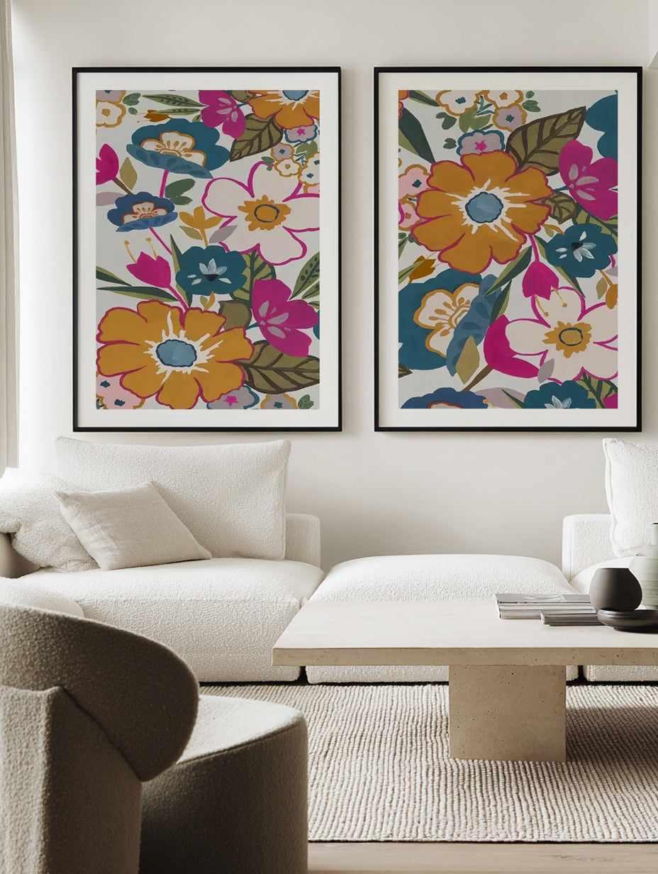 Summer Dusk I & II Art Print Set of 2 | Matching Wall Art from Olive et Oriel where you can shop wallpaper and artworks online