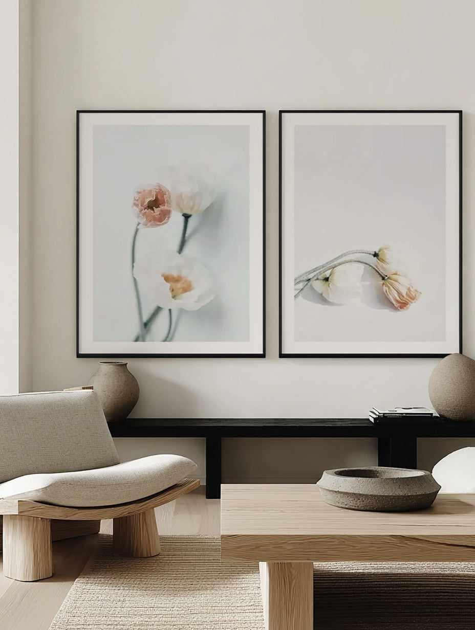 Summer Poppies I & II Art Print Set of 2 | Matching Wall Art from Olive et Oriel where you can shop wallpaper and artworks online