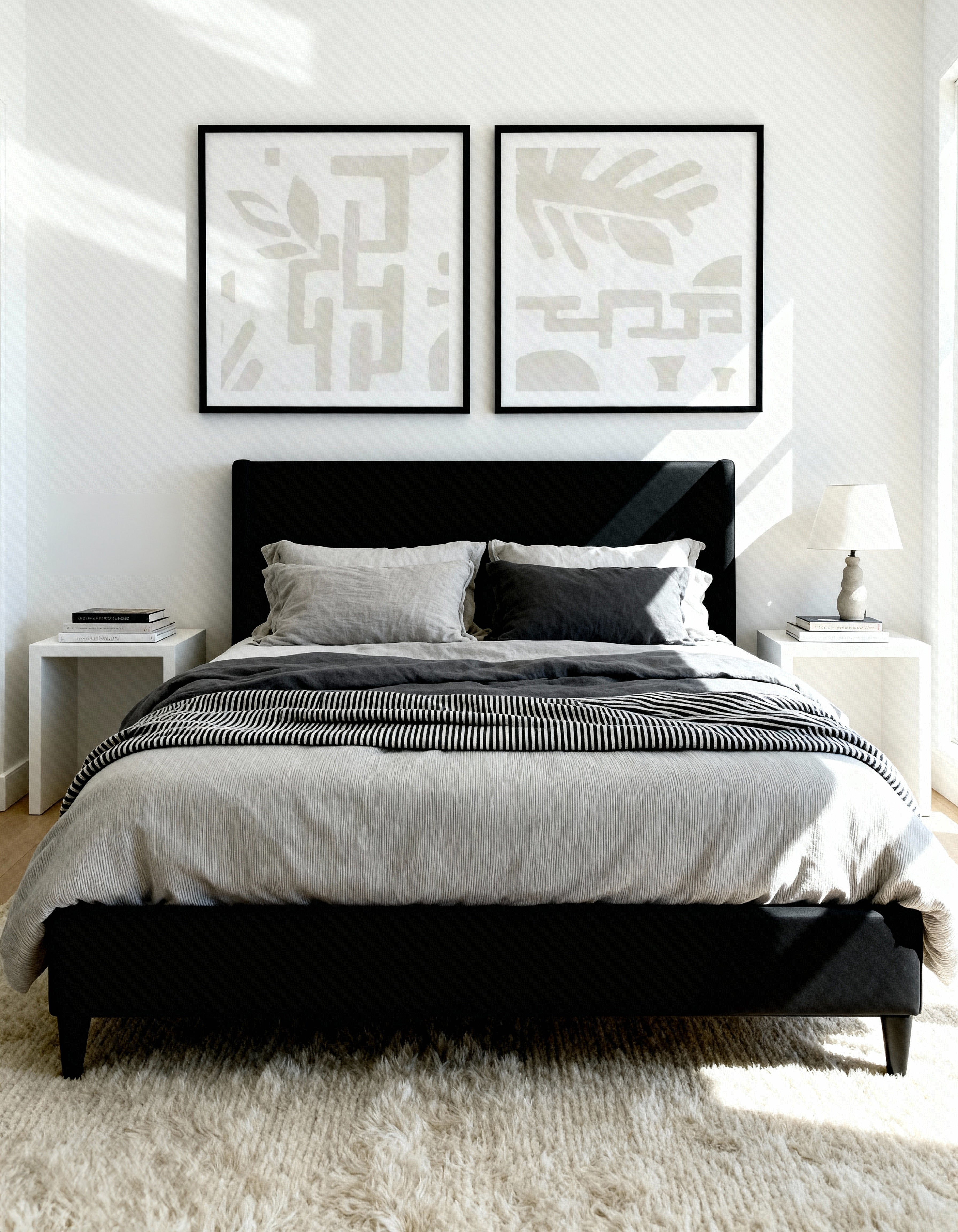 Summer Shadows III & IV Art Print Set of 2 | Matching Wall Art