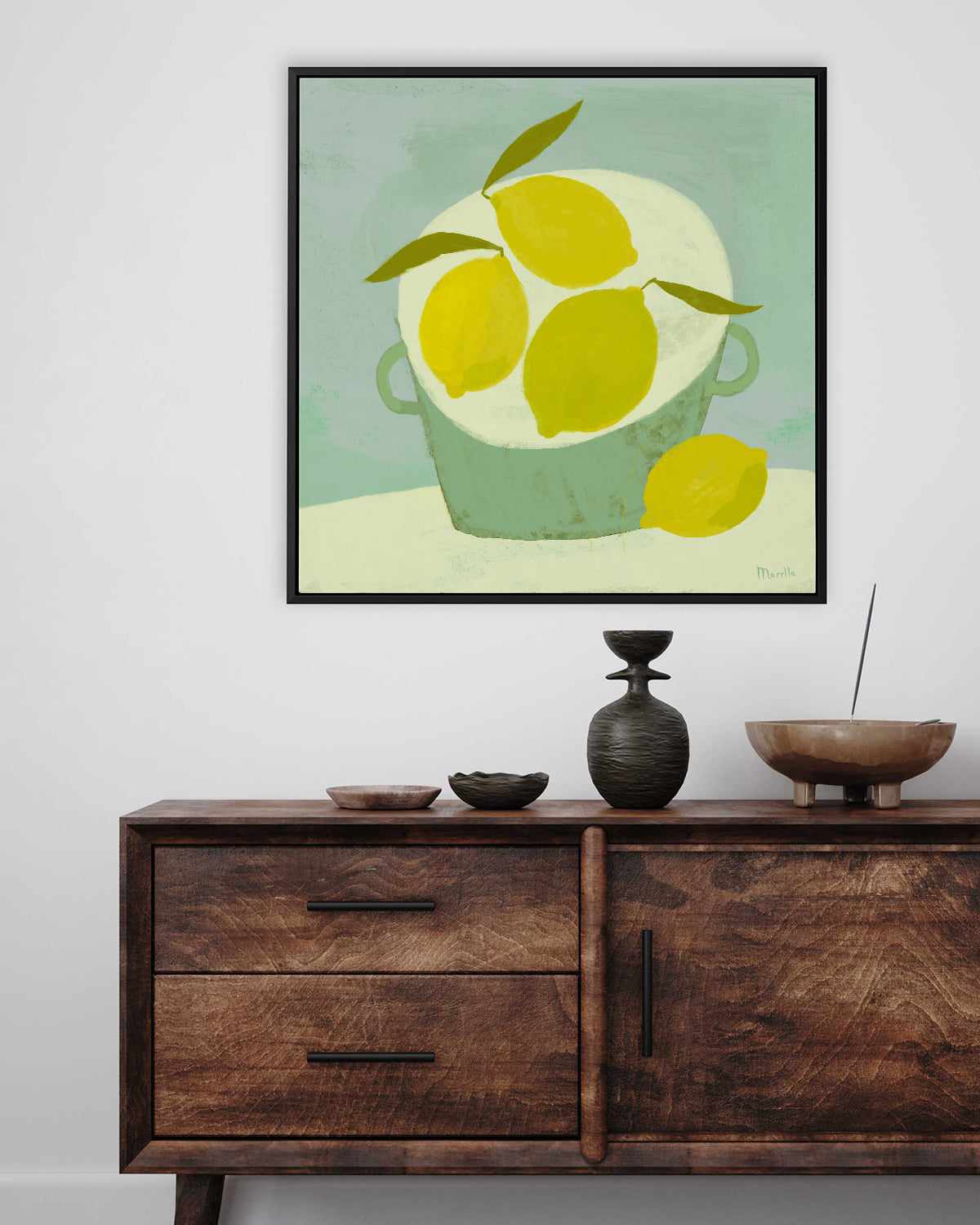 Summer Basket by Marco Marella | Framed Canvas Art Print