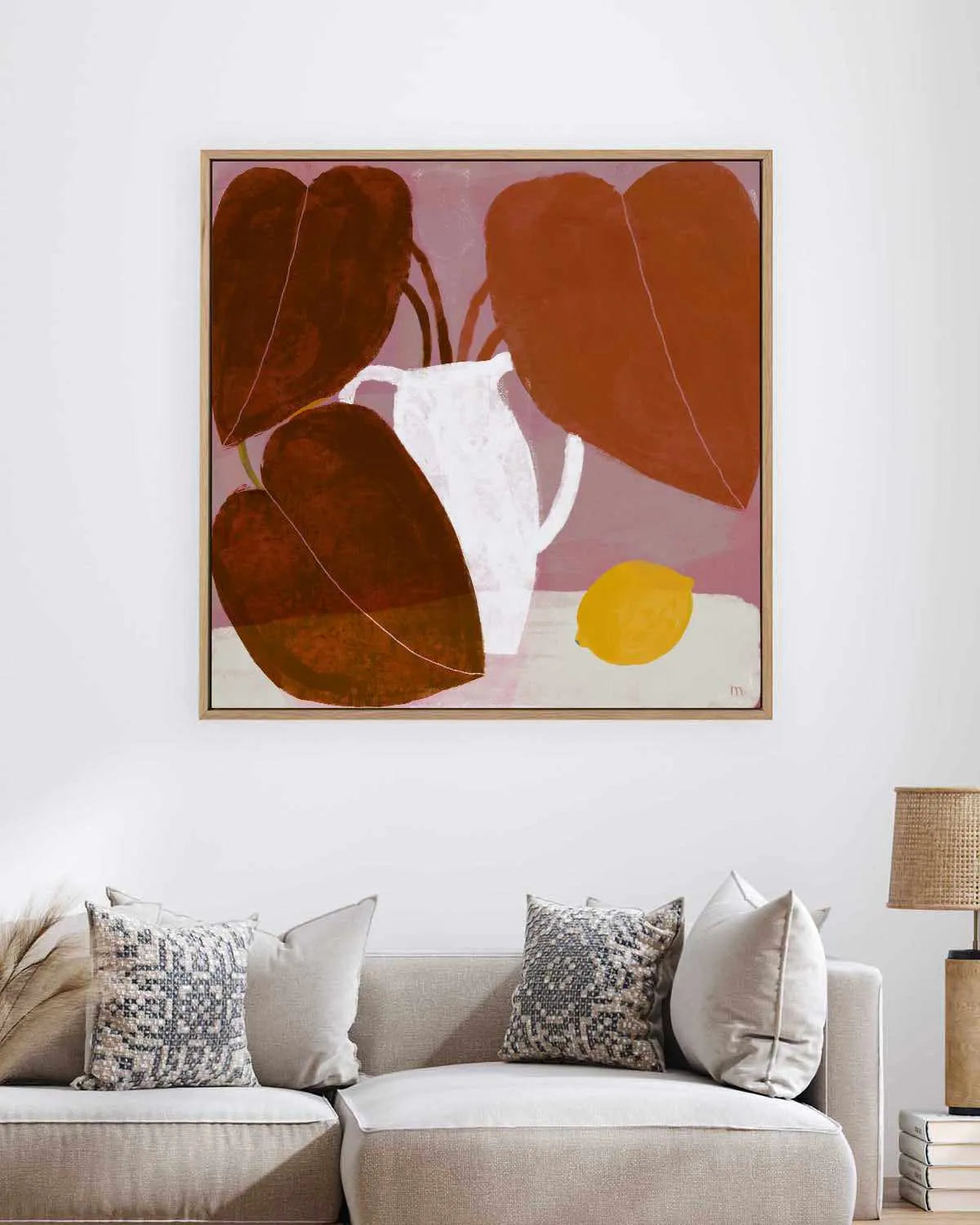 Summer Plant by Marco Marella | Framed Canvas Art Print from Olive et Oriel where you can shop wallpaper and artworks online