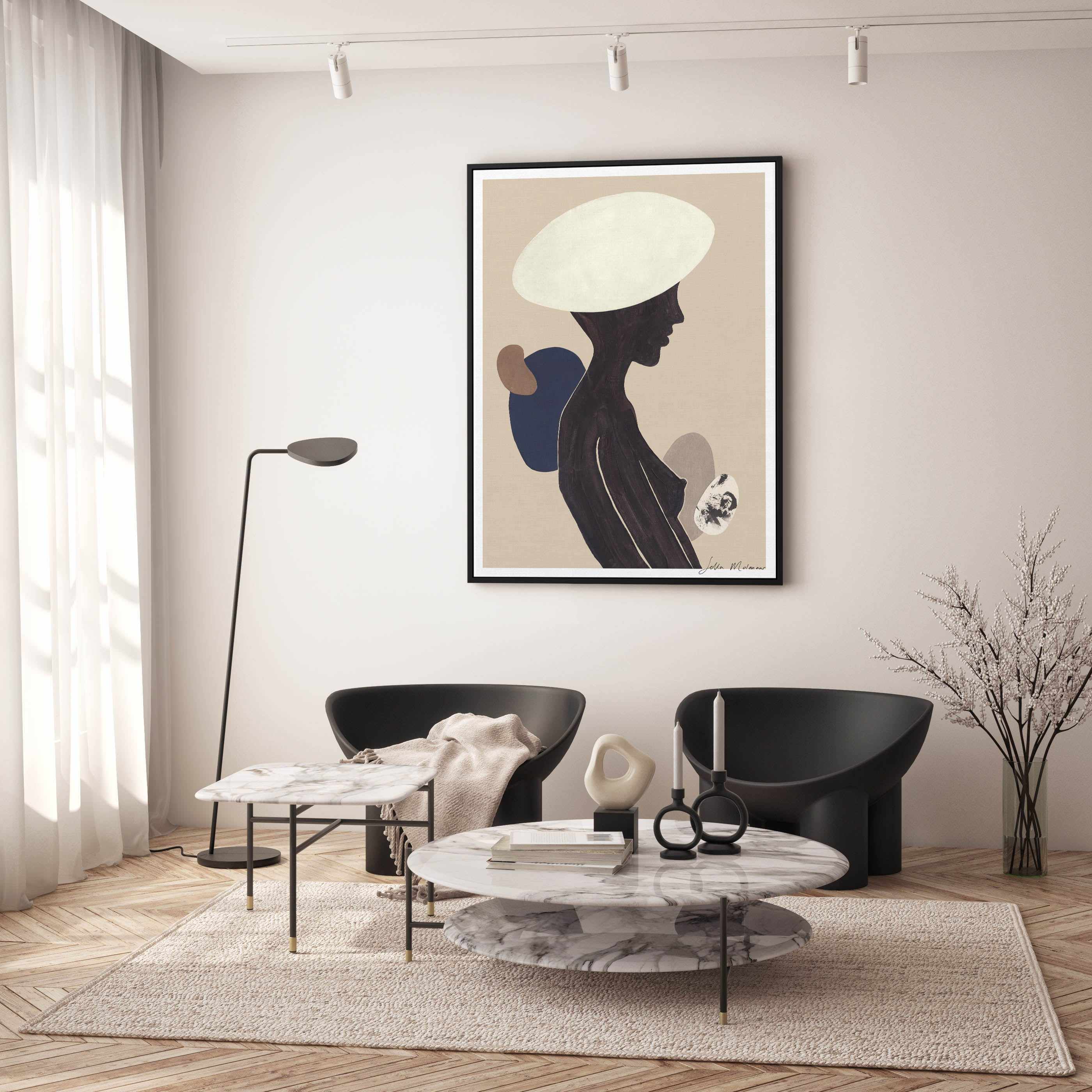 Sun Hat by Sella Molenaar | Framed Canvas Art Print