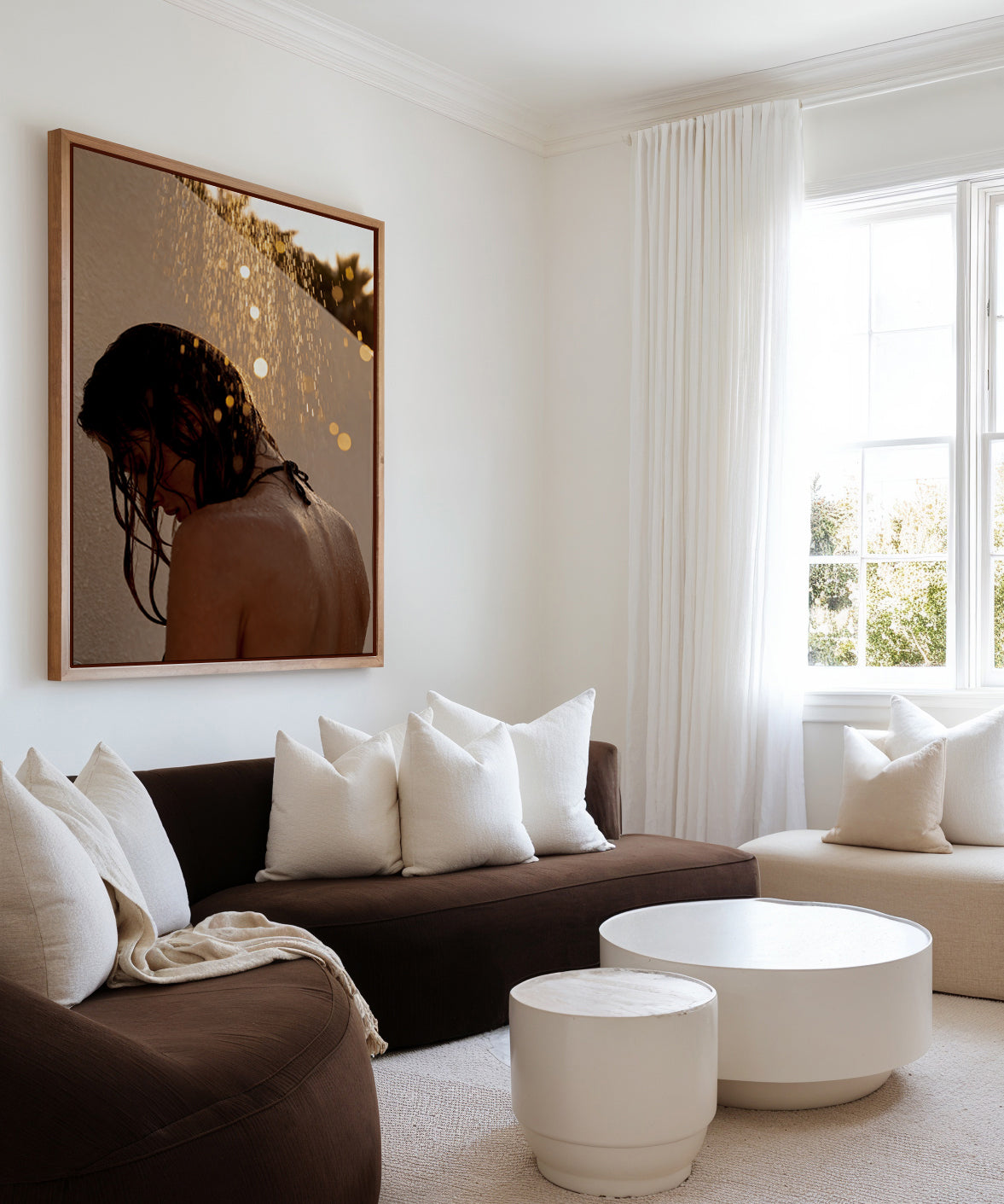 Sun Shower | Framed Canvas Art Print from Olive et Oriel where you can shop wallpaper and artworks online