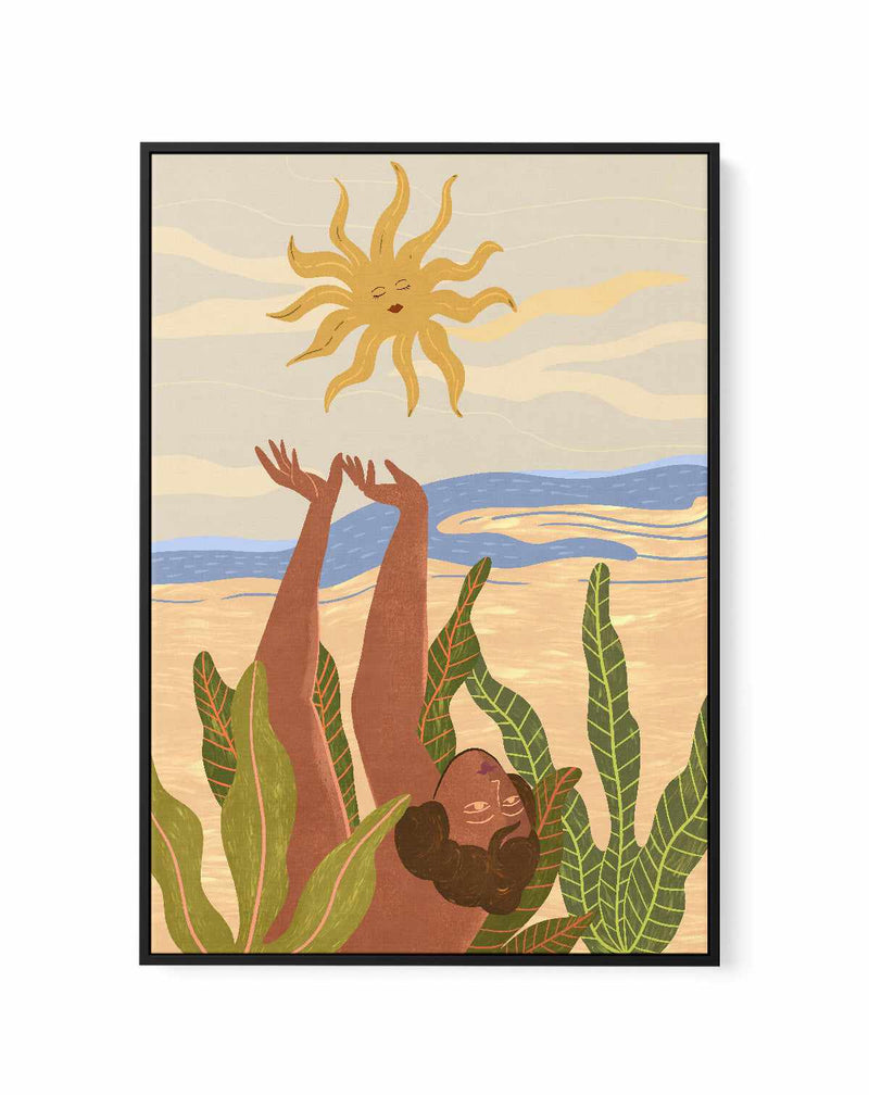 Sun Worship by Arty Guava | Framed Canvas Art Print