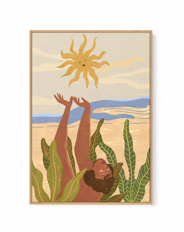 Sun Worship by Arty Guava | Framed Canvas Art Print from Olive et Oriel where you can shop wallpaper and artworks online