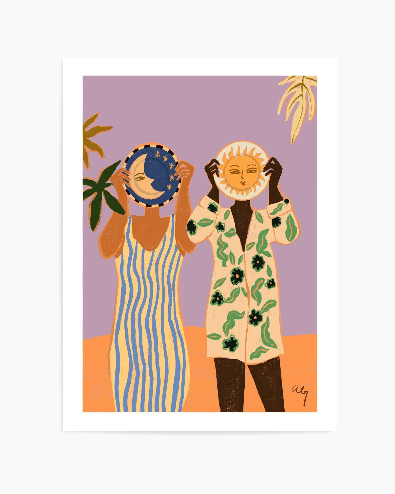 Sun & Moon by Arty Guava | Art Print from Olive et Oriel where you can shop wallpaper and artworks online