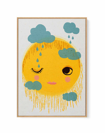 Sun and Rai By Treechild | Framed Canvas Art Print from Olive et Oriel where you can shop wallpaper and artworks online