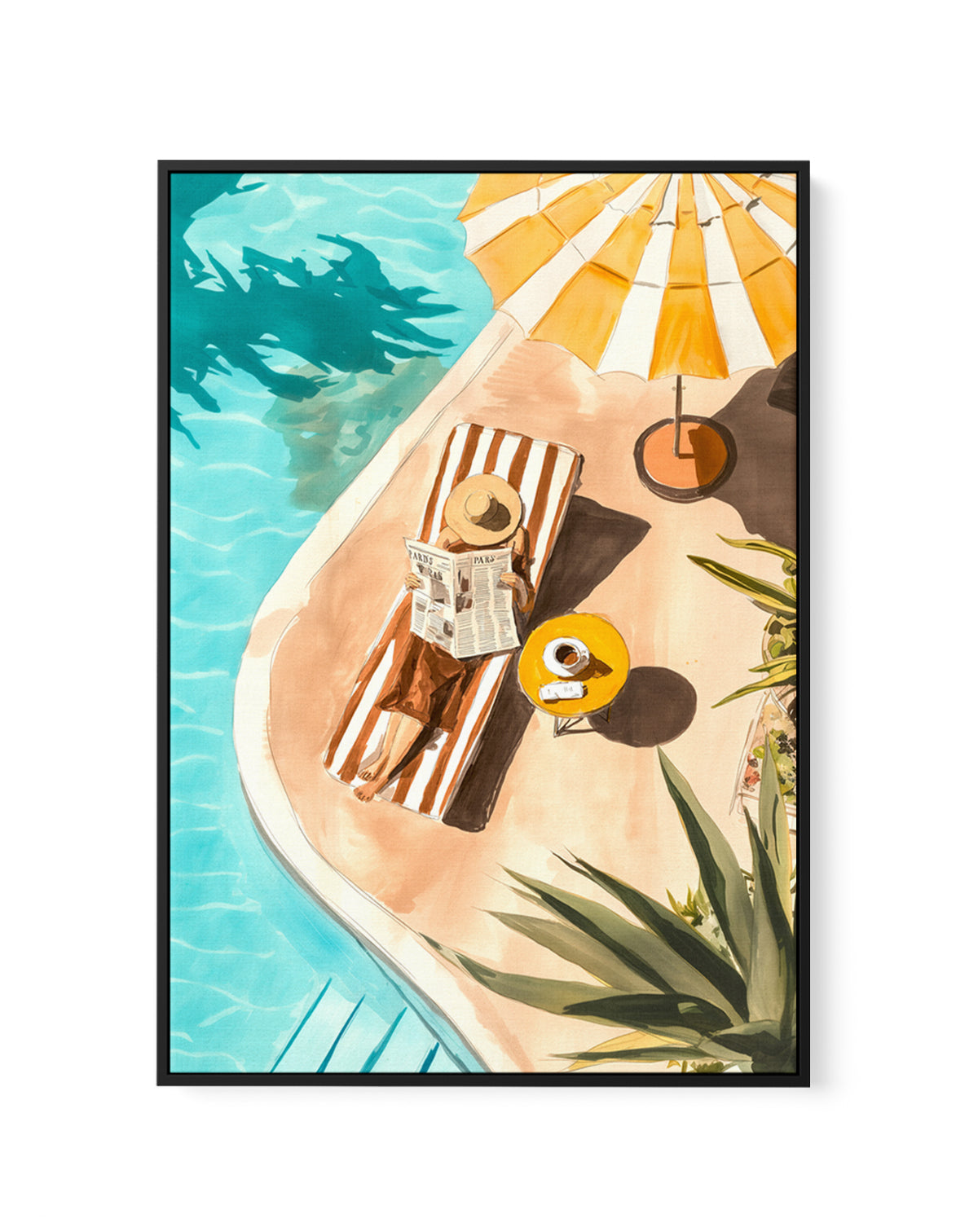 Sunbathers Delight | Framed Canvas Art Print from Olive et Oriel where you can shop wallpaper and artworks online