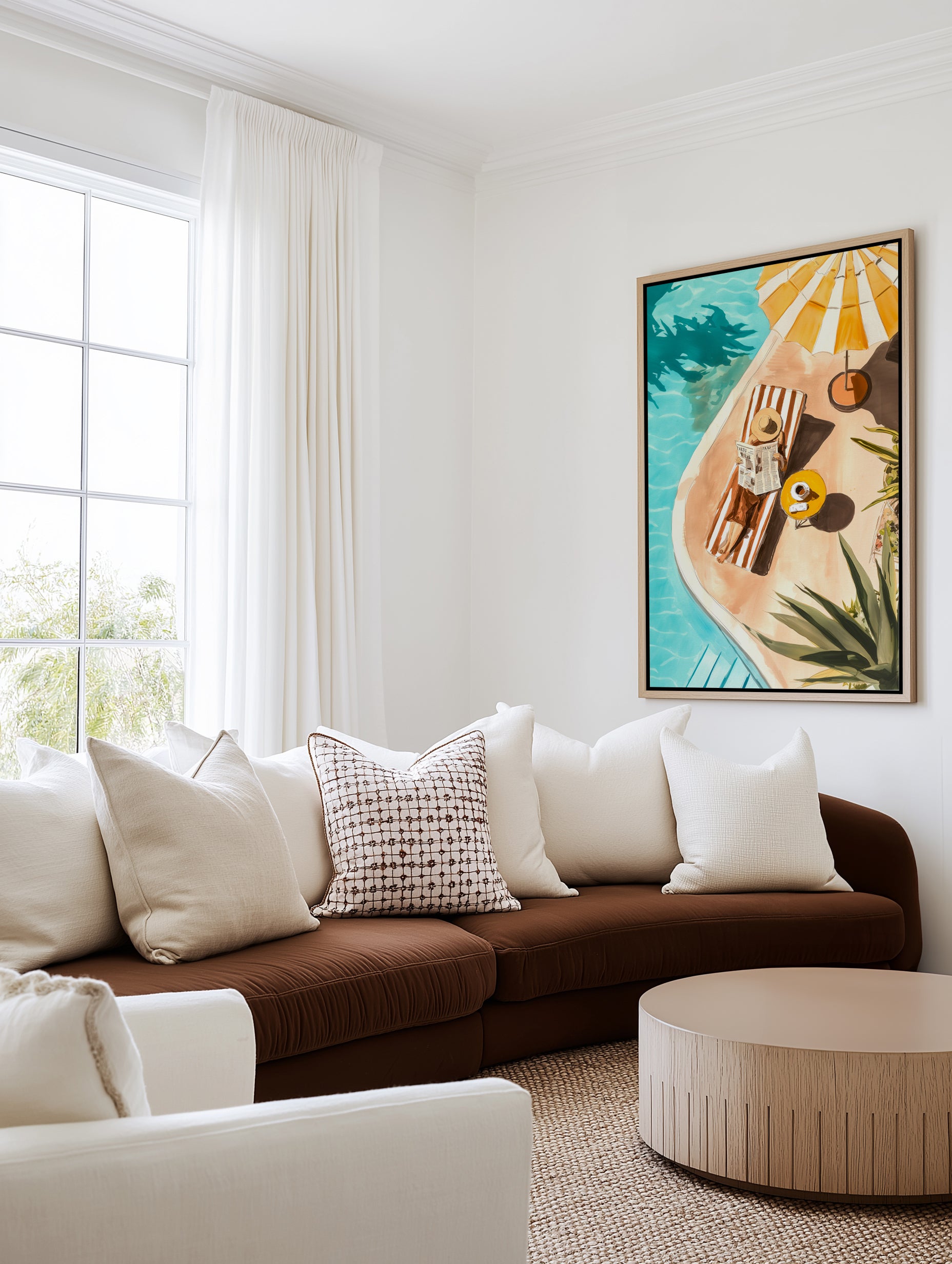 Sunbathers Delight | Framed Canvas Art Print from Olive et Oriel where you can shop wallpaper and artworks online