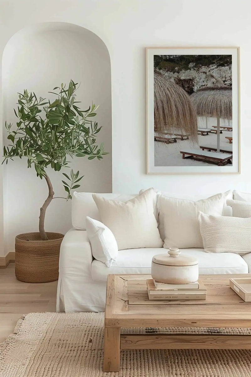 Sunbeds in Italy by Renee Rae Art Print from Olive et Oriel where you can shop wallpaper and artworks online