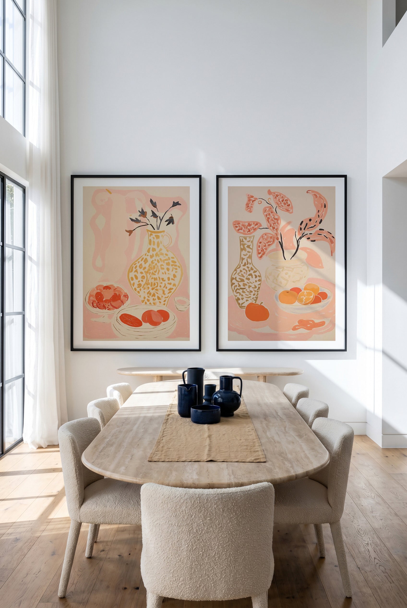 Sunday Essentials I & II Art Print Set of 2 | Matching Wall Art