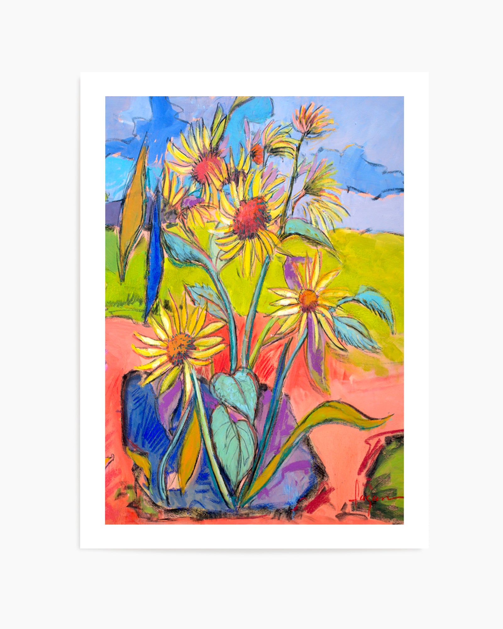 Sunflower Dance by Dorothy Fagan | Art Print