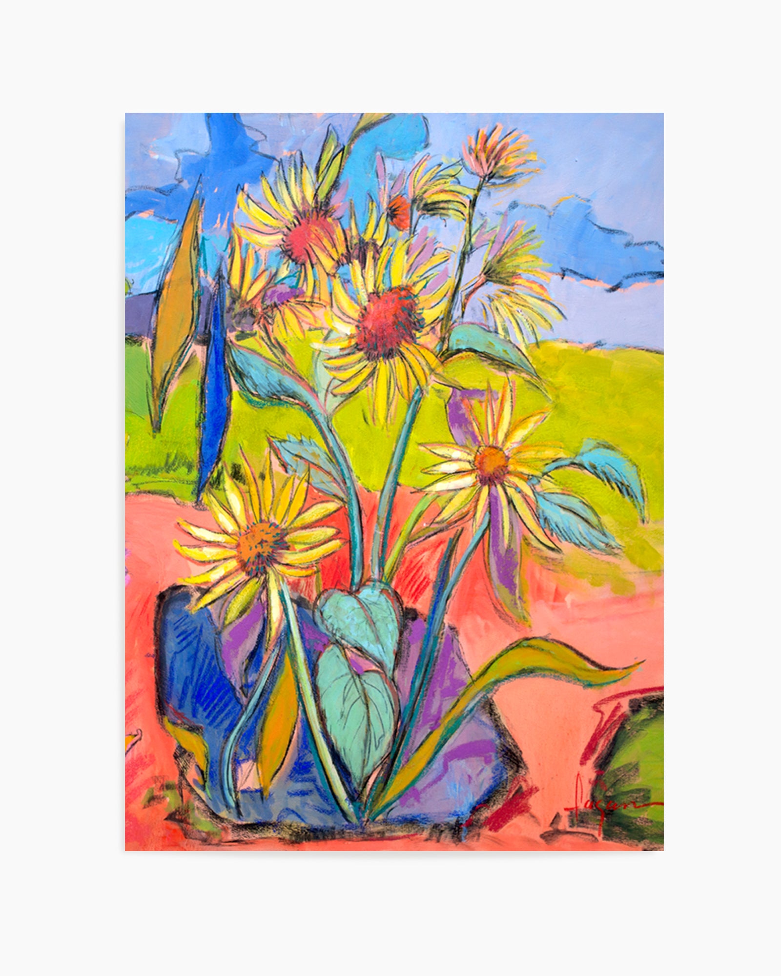 Sunflower Dance by Dorothy Fagan | Art Print