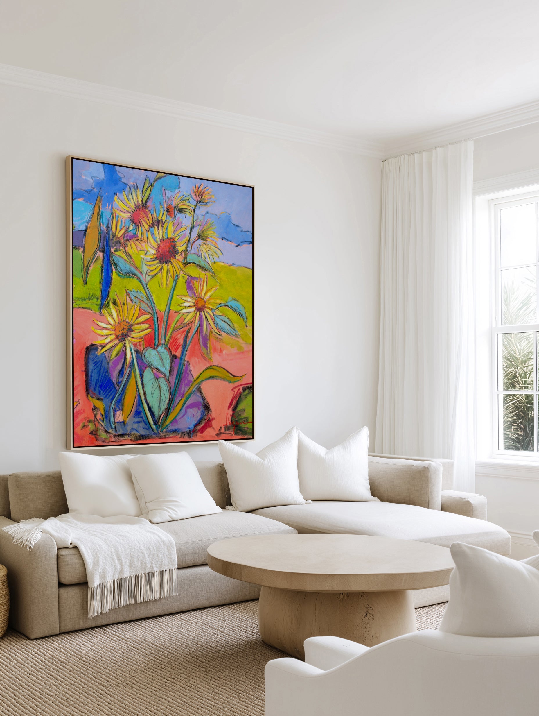 Sunflower Dance by Dorothy Fagan | Framed Canvas Art Print