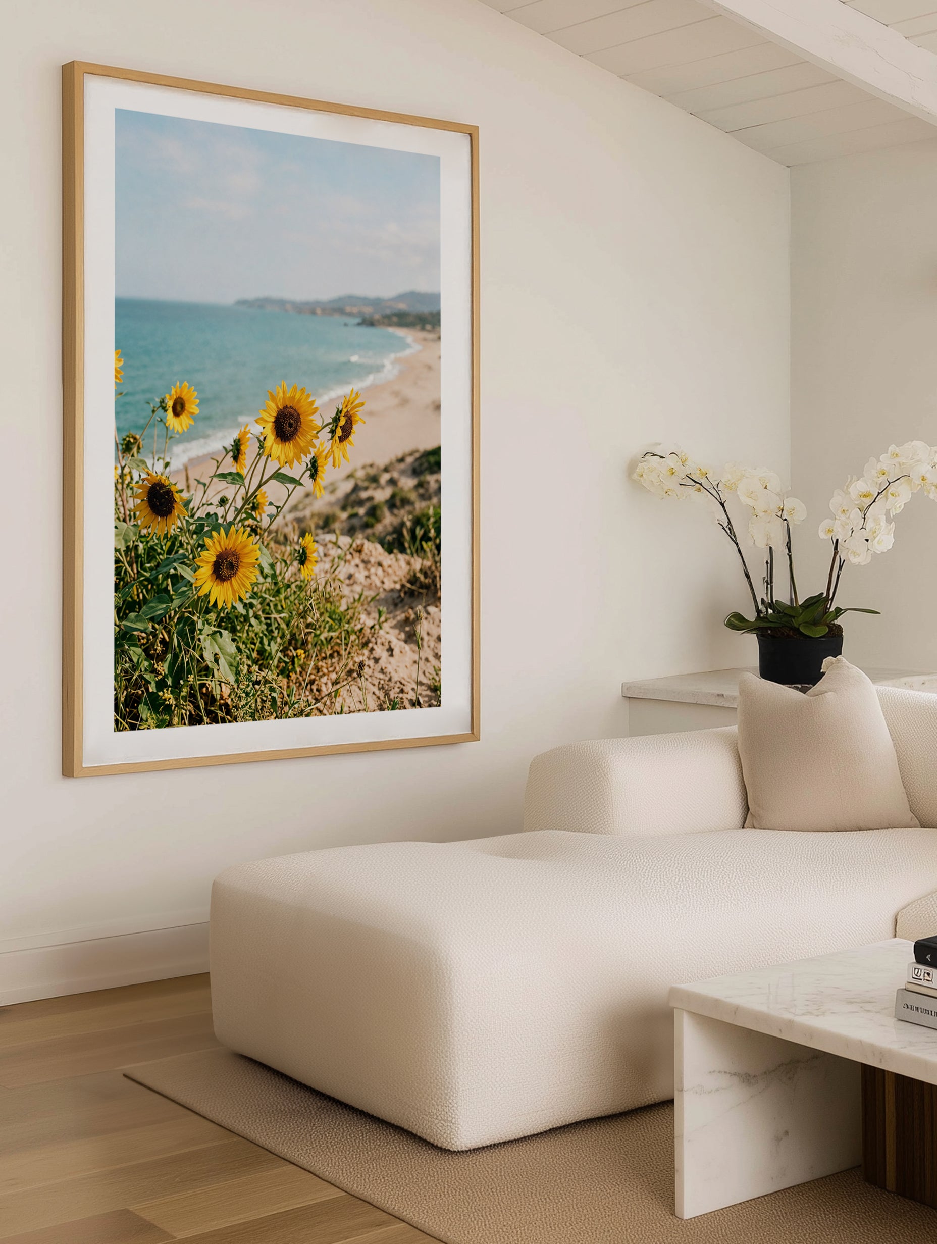Sunflowers By the Sea 01 | Art Print