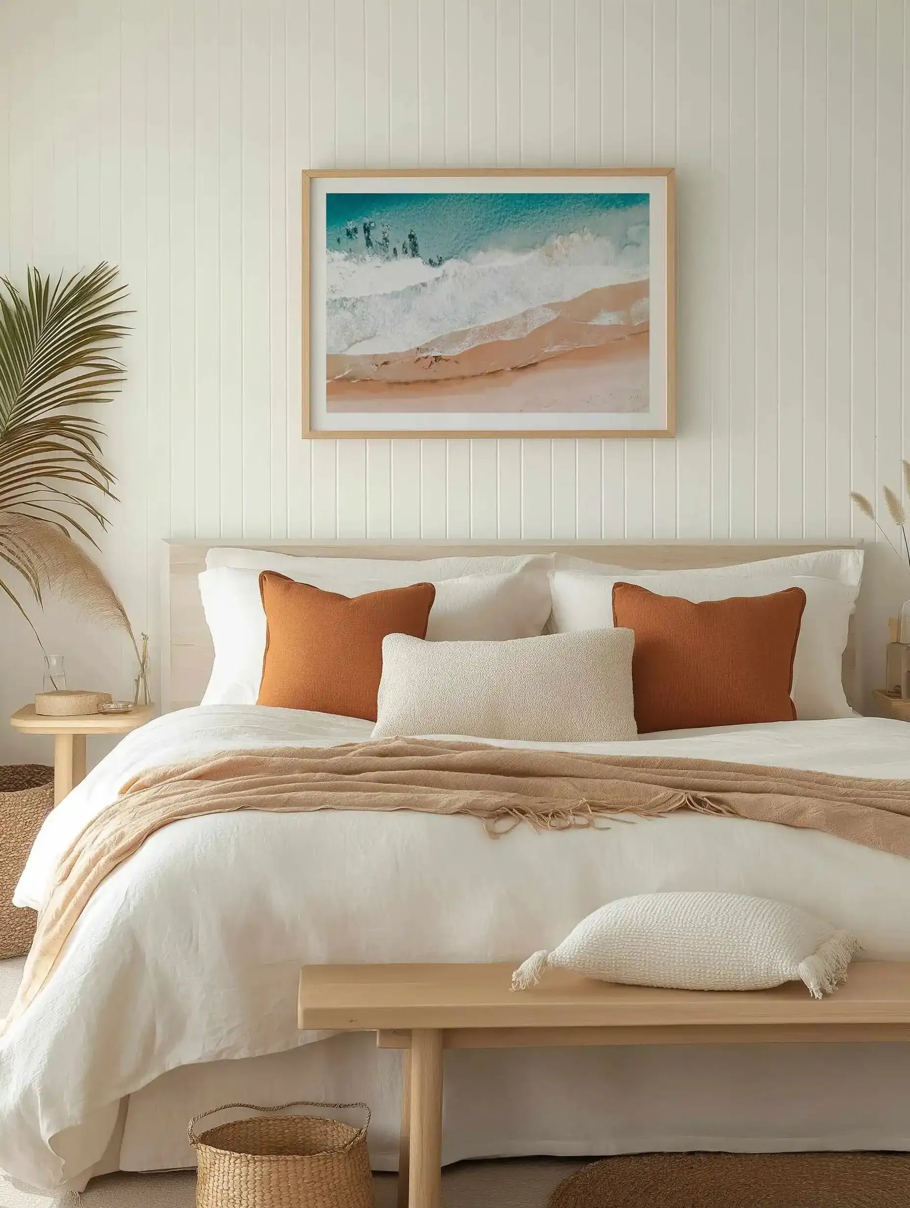 Sunkissed Sands | Aerial Photo Wall Art Print from Olive et Oriel where you can shop wallpaper and artworks online