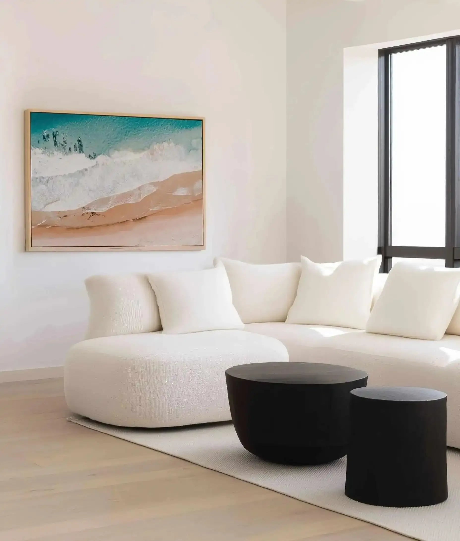 Sunkissed Sands | Aerial Photo Wall Framed Canvas Art Print from Olive et Oriel where you can shop wallpaper and artworks online