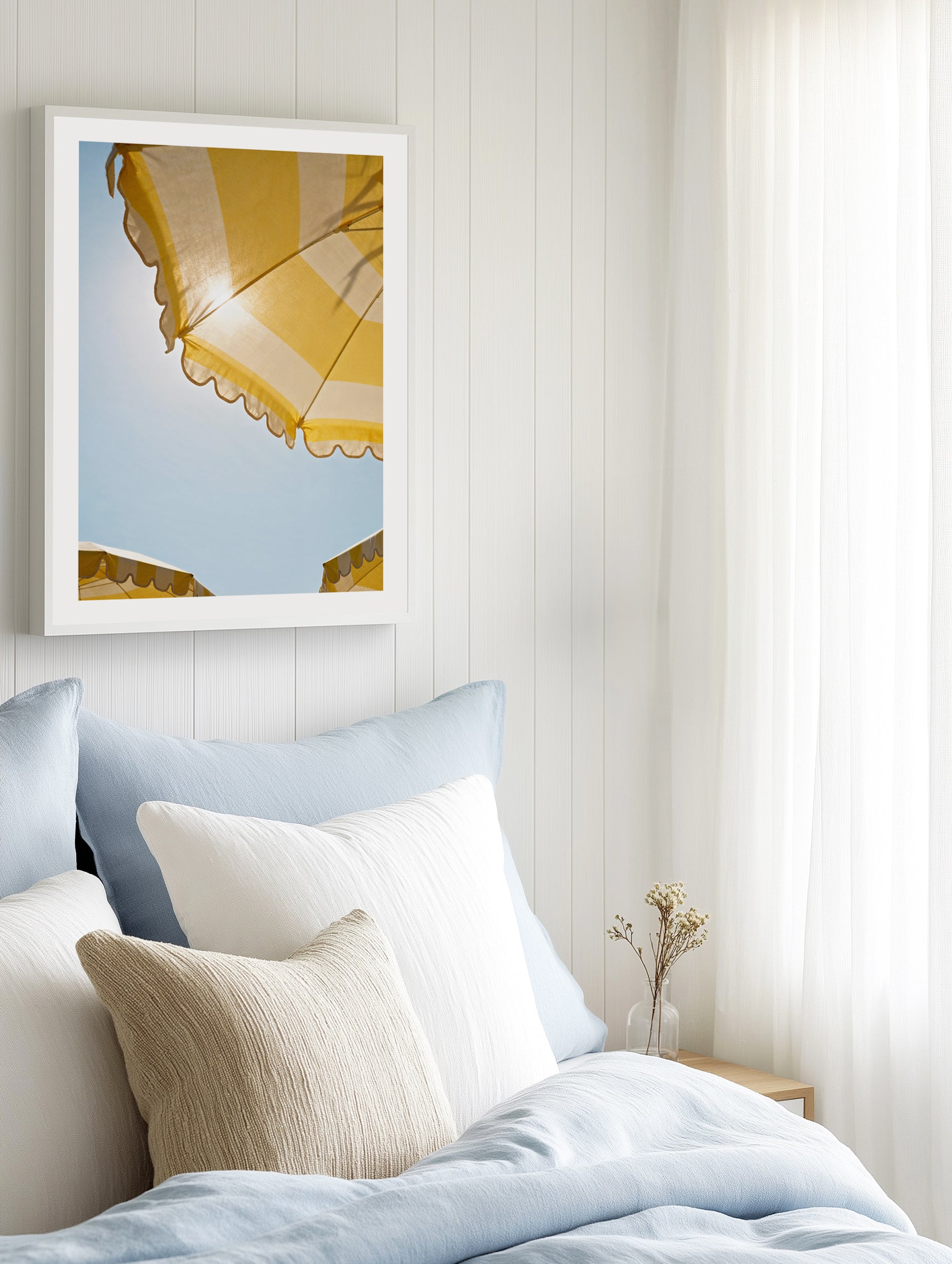 Sunlit Stripe | Art Print from Olive et Oriel where you can shop wallpaper and artworks online