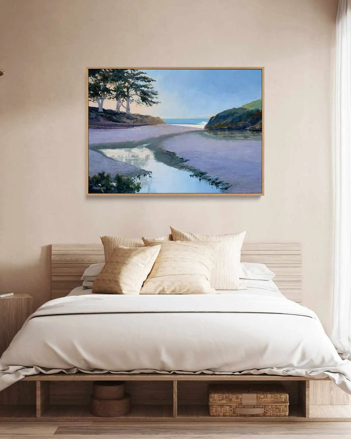 Sunny Cove by Ed Penniman | Framed Canvas Art Print from Olive et Oriel where you can shop wallpaper and artworks online