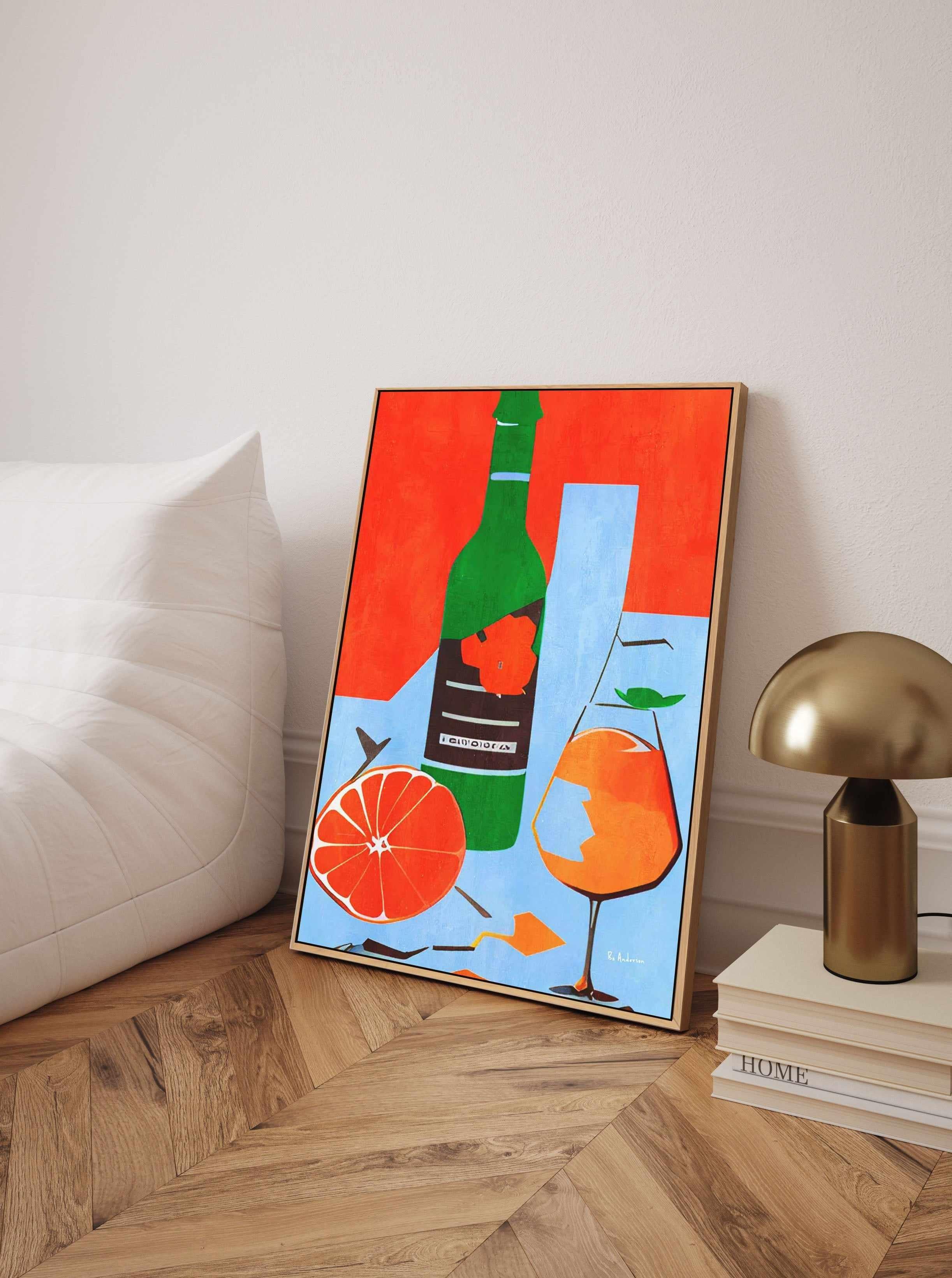 Sunny Picnic In the Park By Bo Anderson | Framed Canvas Art Print