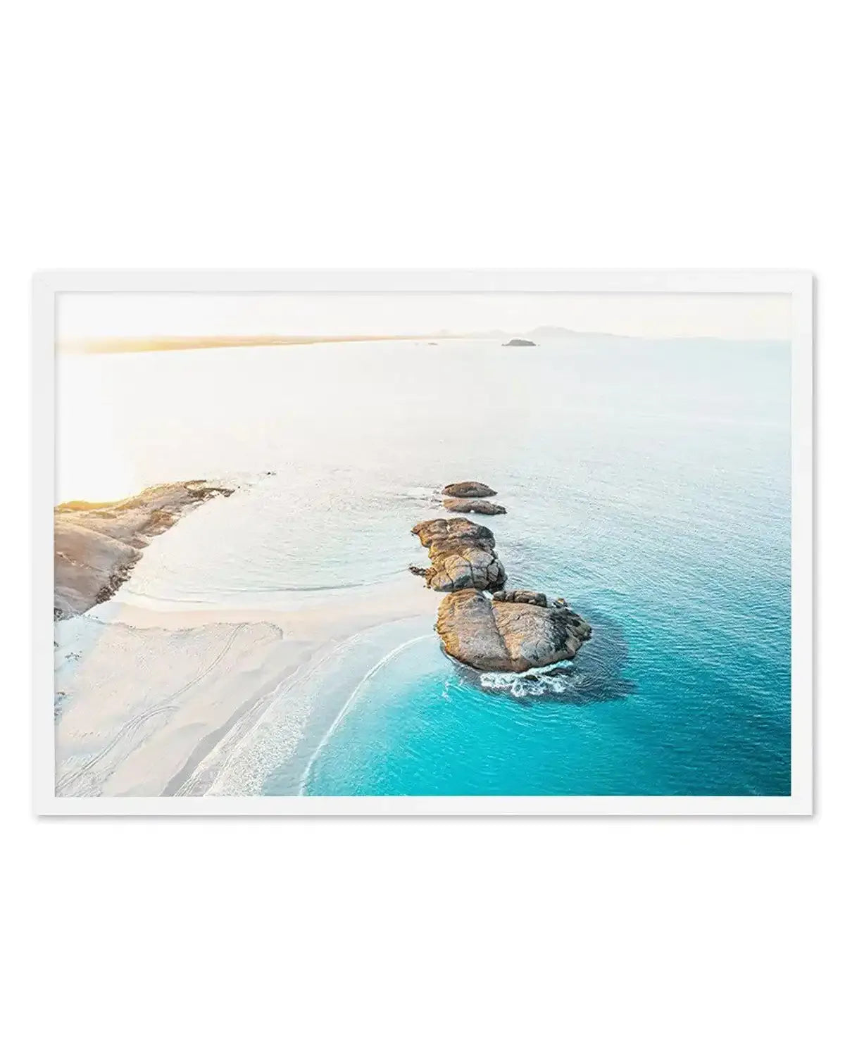 Sunrise over Wylie Bay, Esperance | Aerial Photo Wall Art Print from Olive et Oriel where you can shop wallpaper and artworks online
