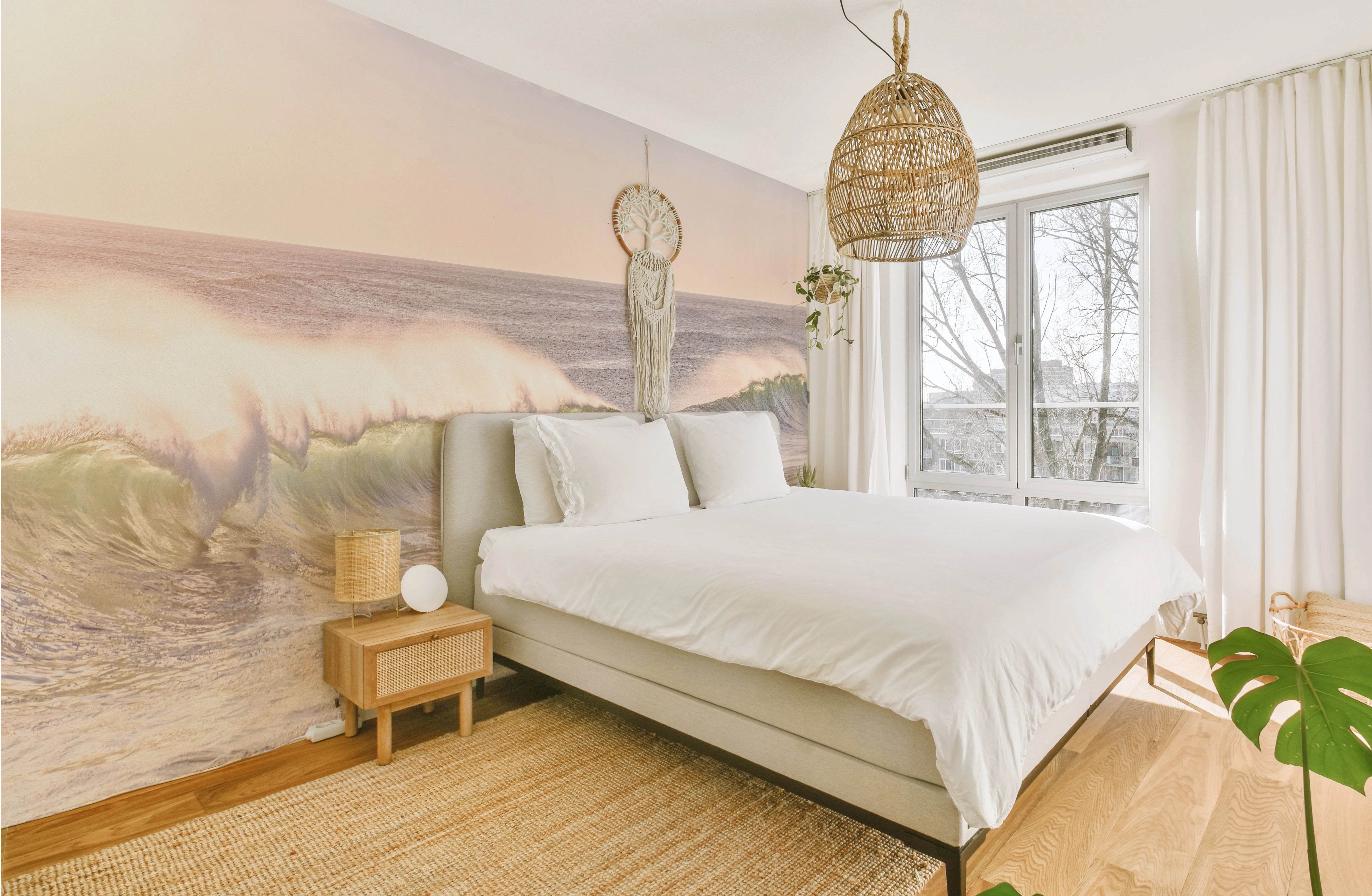 Sunrise Waves Photo Mural Wallpaper from Olive et Oriel where you can shop wallpaper and artworks online