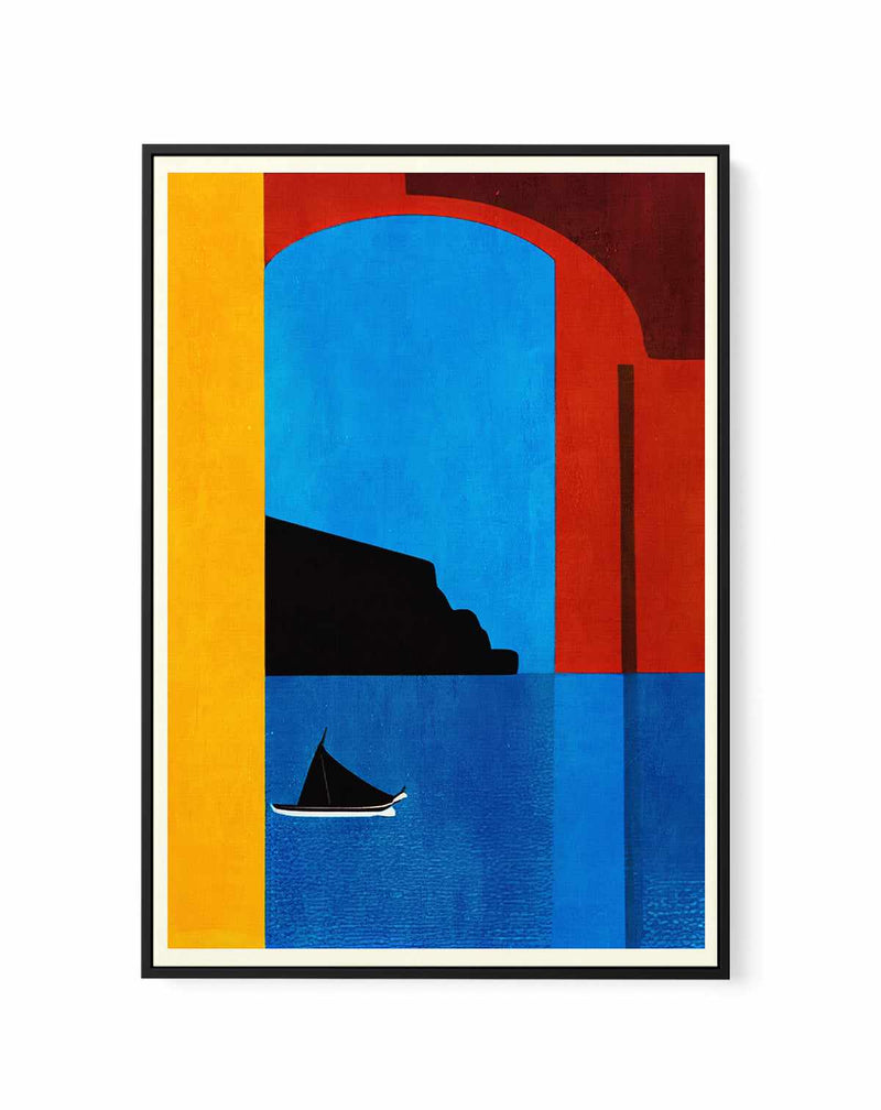 Sunset Cruise In Italy By Bo Anderson | Framed Canvas Art Print