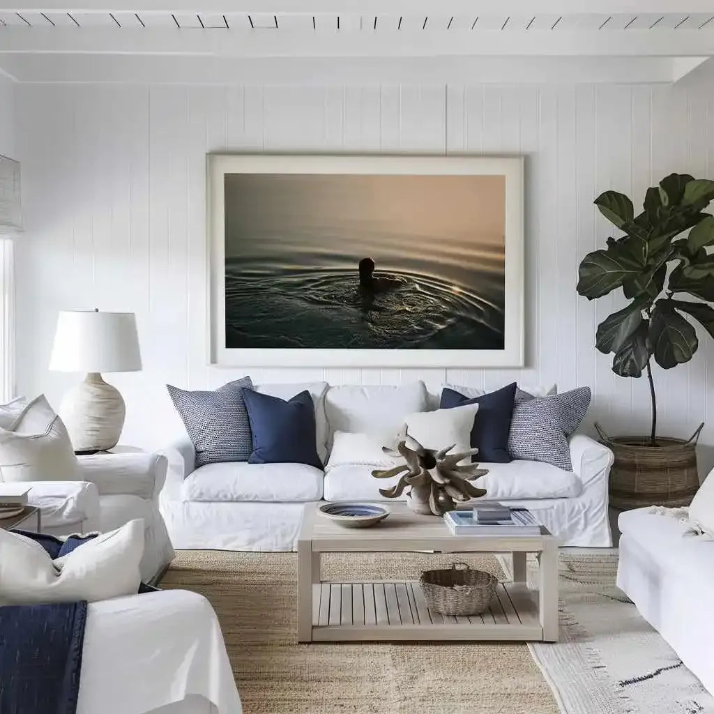 Sunset Swims by Jovani Demetrie Art Print from Olive et Oriel where you can shop wallpaper and artworks online