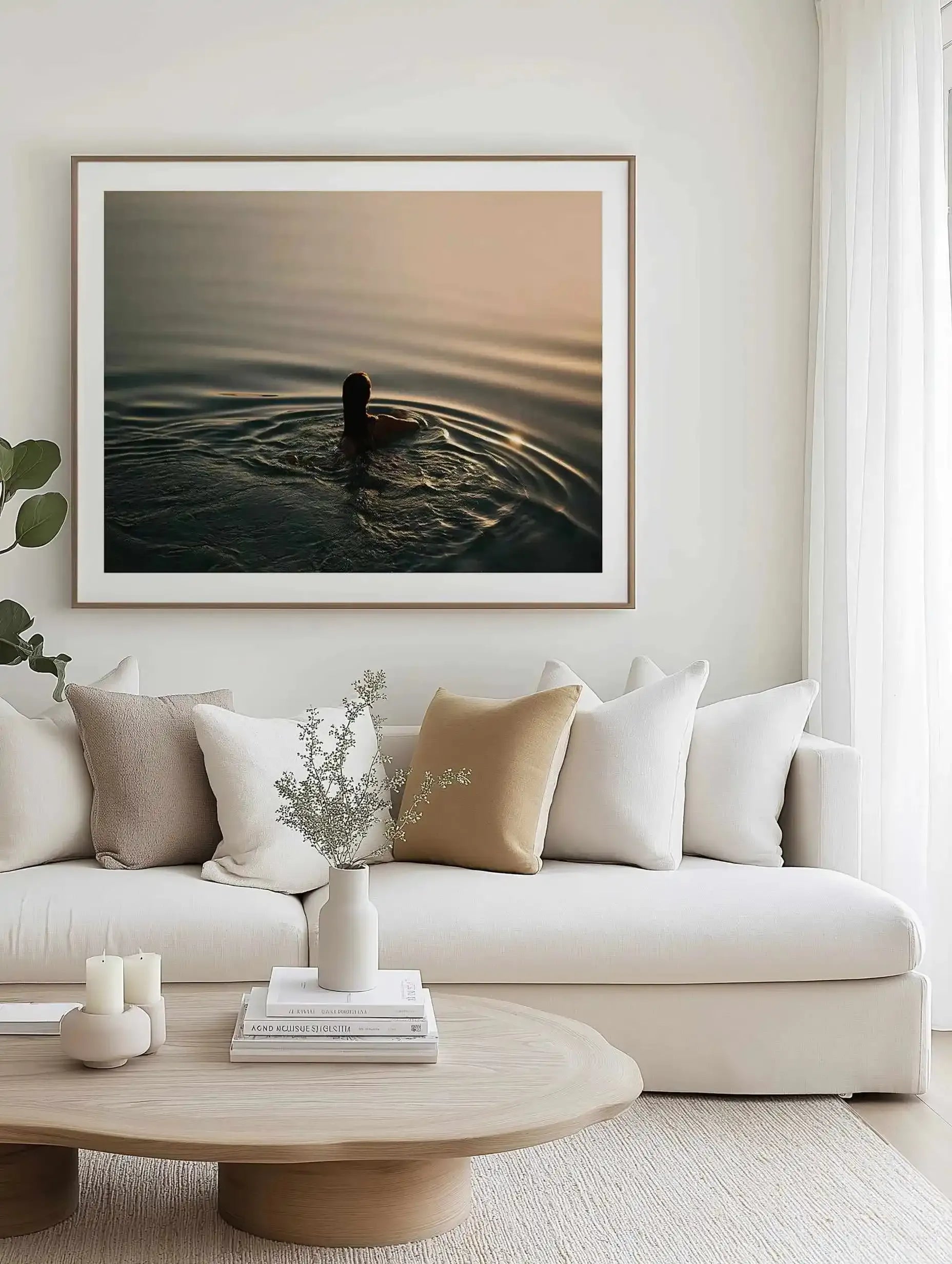 Sunset Swims by Jovani Demetrie Art Print from Olive et Oriel where you can shop wallpaper and artworks online