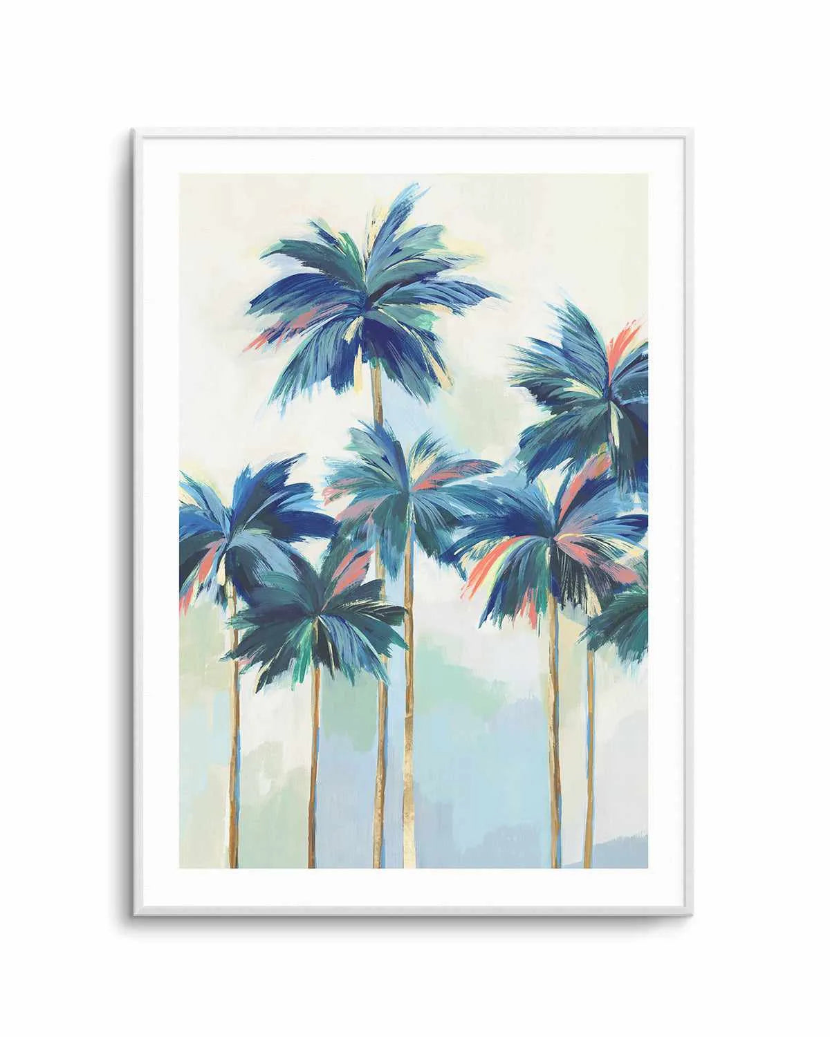 Sunset Teal Palms I Art Print from Olive et Oriel where you can shop wallpaper and artworks online